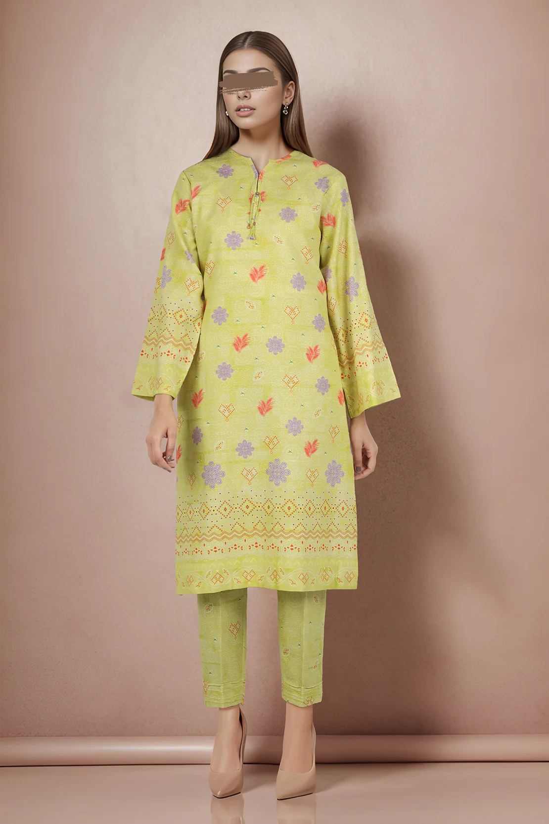 Printed Soft Khaddar Stitched 2 Piece (Shirt/Trouser)