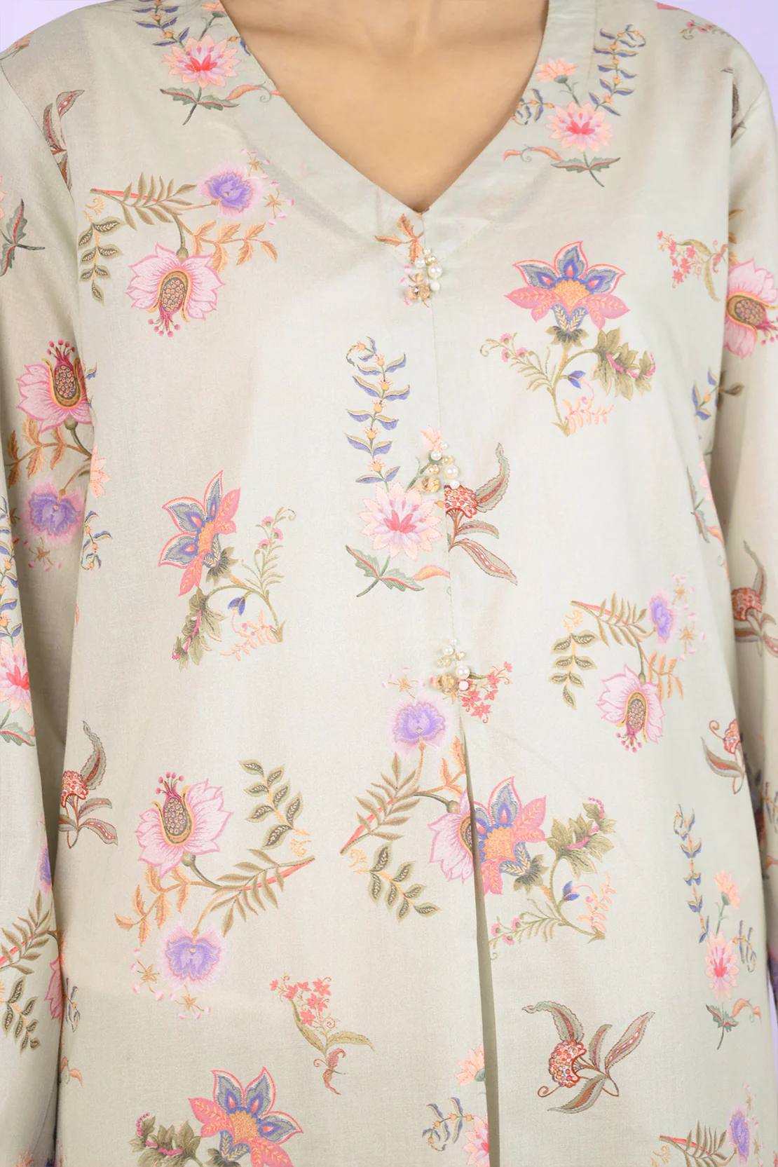 Printed Lawn Stitched 2 Piece (Shirt/Dupatta) - Image 6