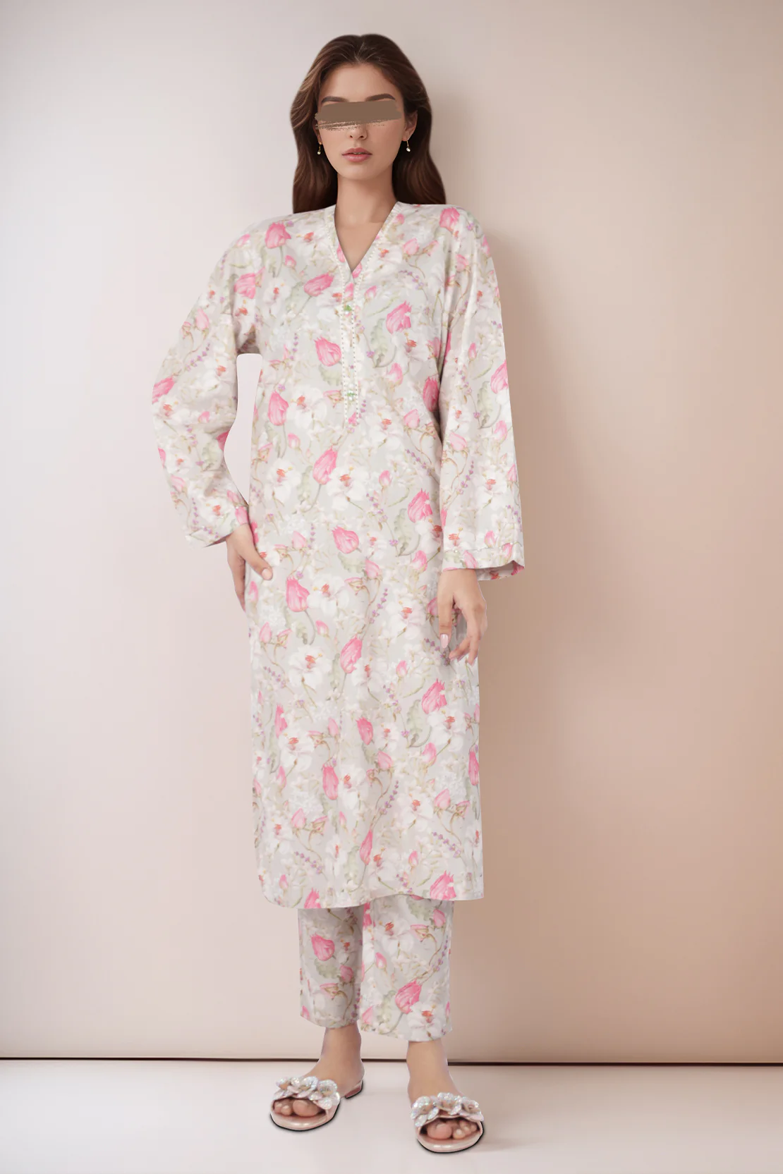 Printed Lawn Stitched 2 Piece (Shirt/Trouser)