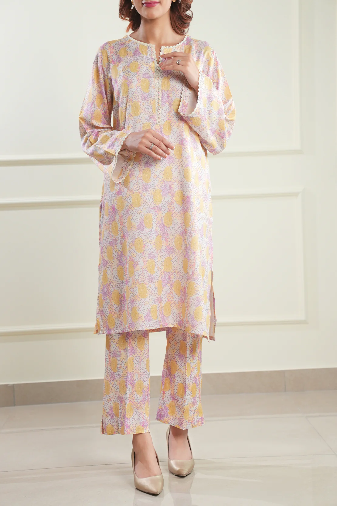 Printed Lawn Stitched 2 Piece (Shirt/Trouser) - Image 2