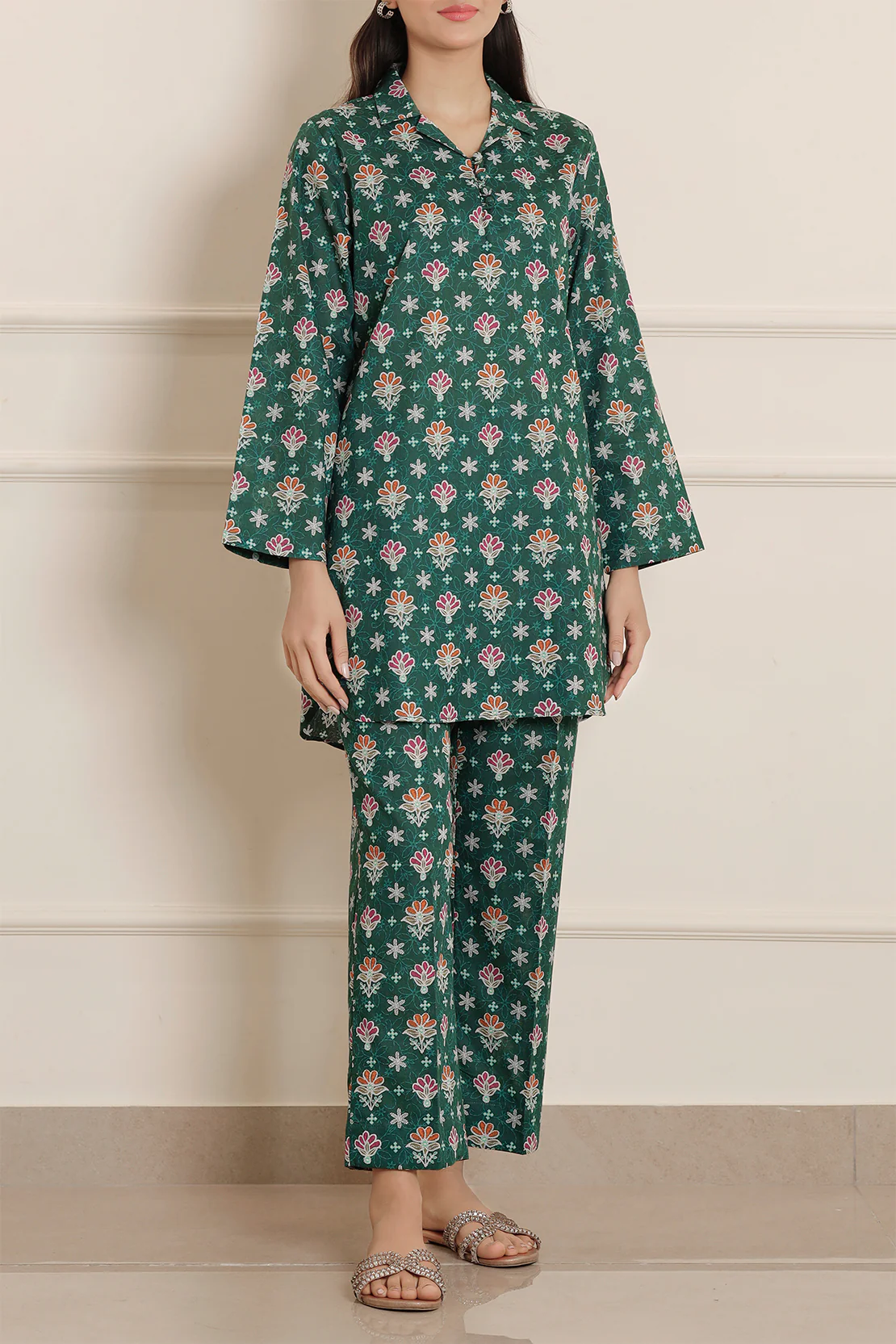 Printed Lawn Stitched 2 Piece (Shirt/Trouser) - Image 3