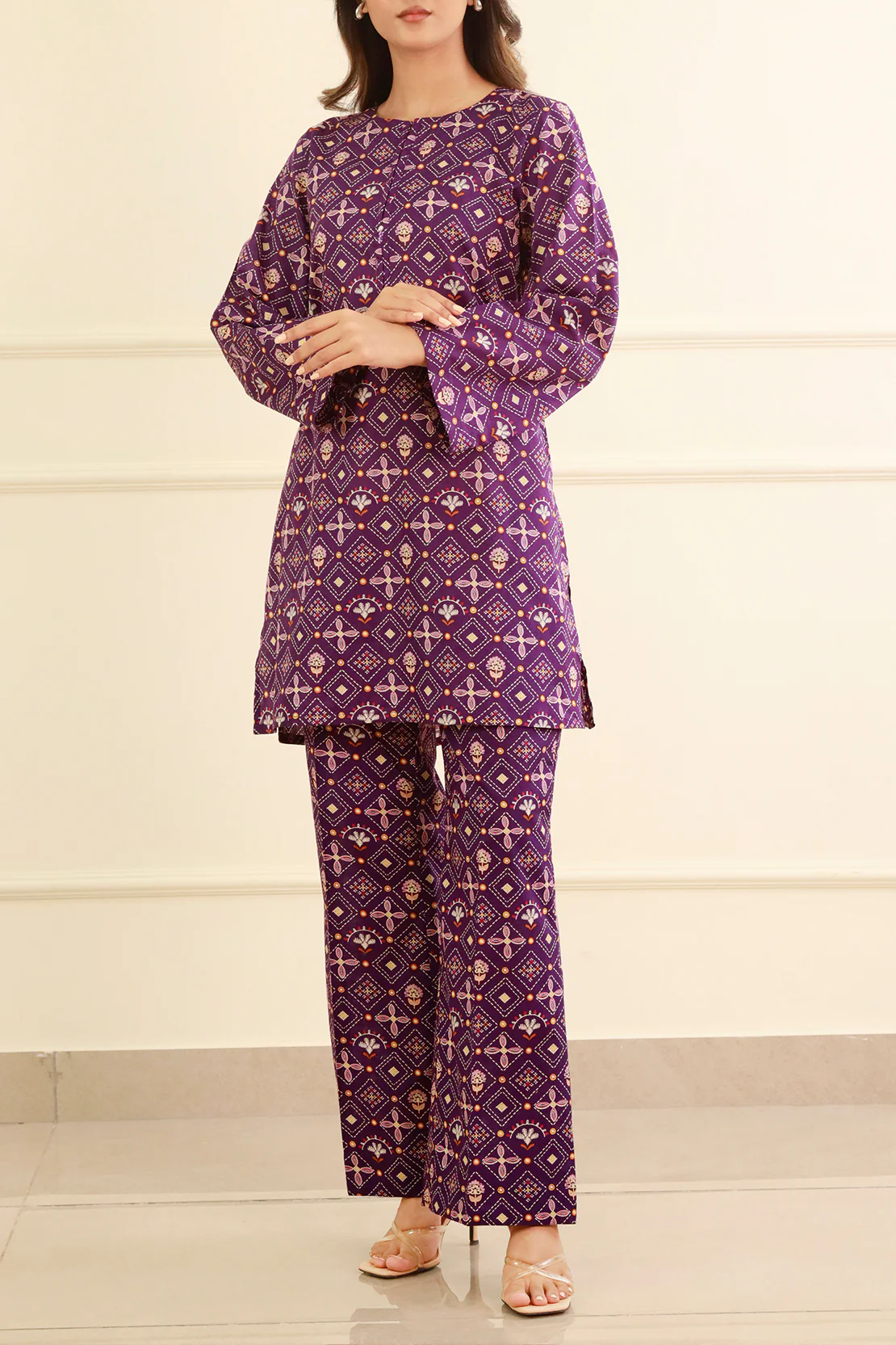 Printed Lawn Stitched 2 Piece (Shirt/Trouser) - Image 2