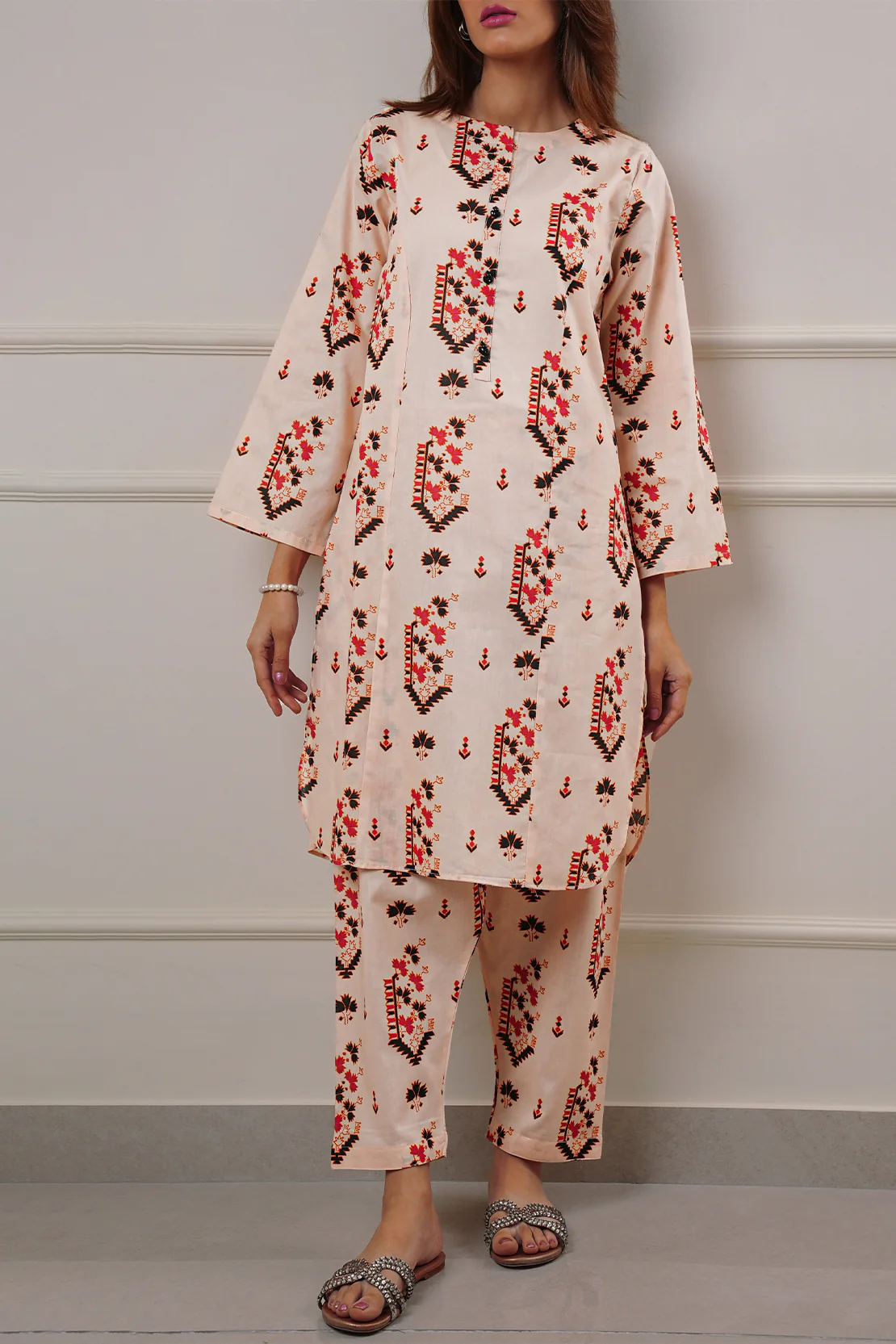 Printed Lawn Stitched 2 Piece (Shirt/Trouser) - Image 2