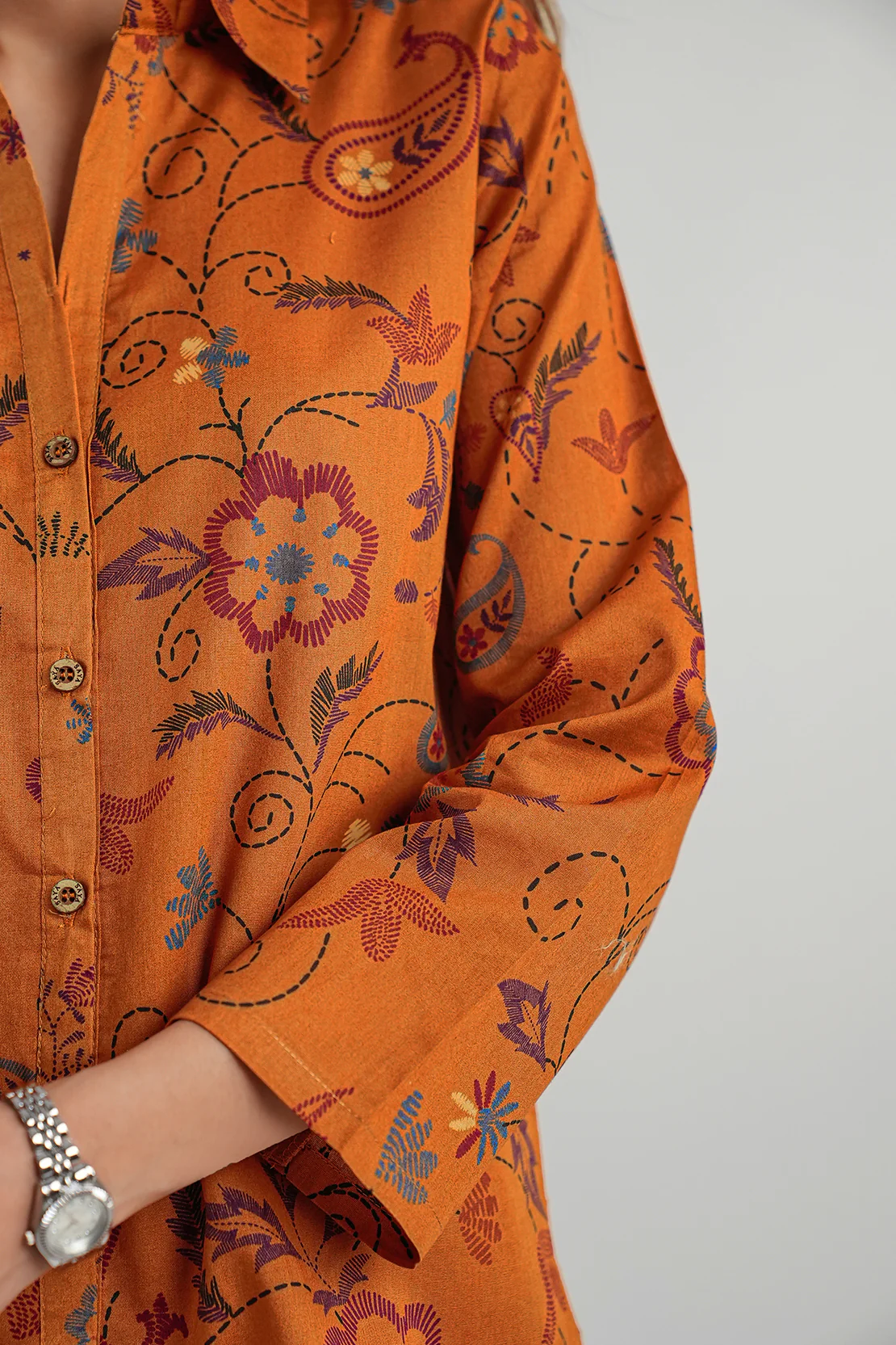 Printed Lawn Stitched 2 Piece (Shirt/Trouser) - Image 7