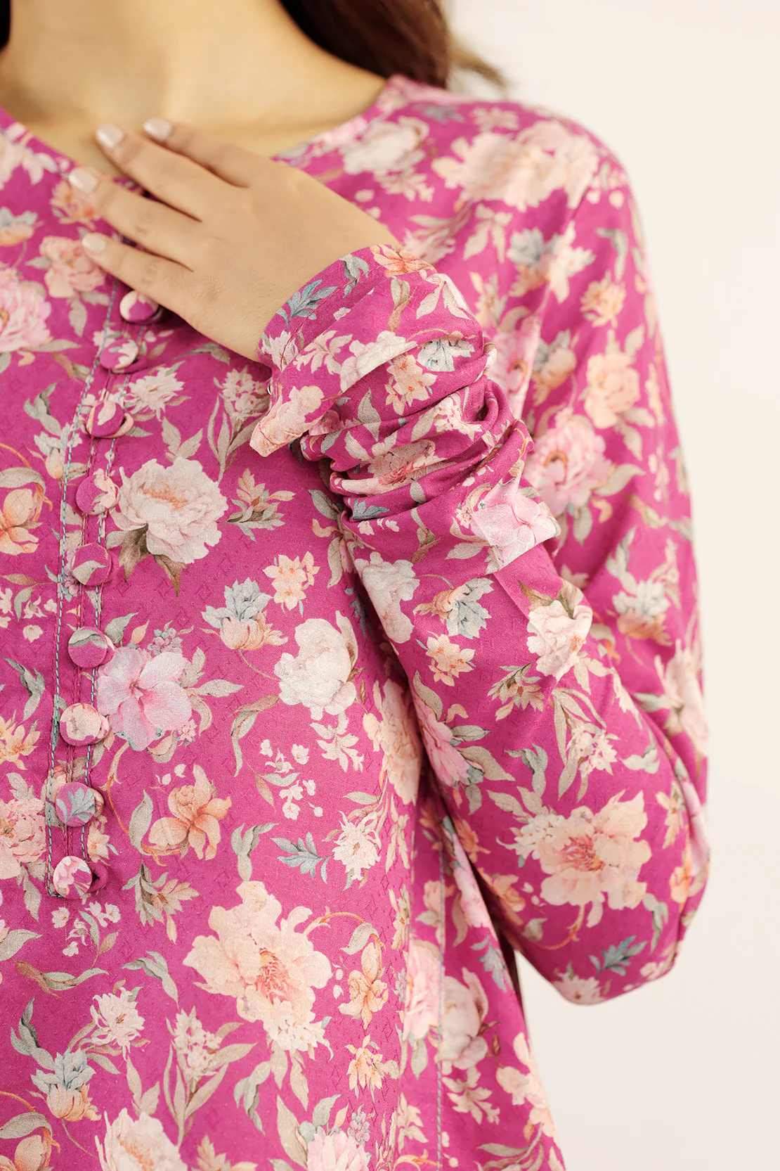 Printed Lawn Stitched 2 Piece (Shirt/Trouser) - Image 7