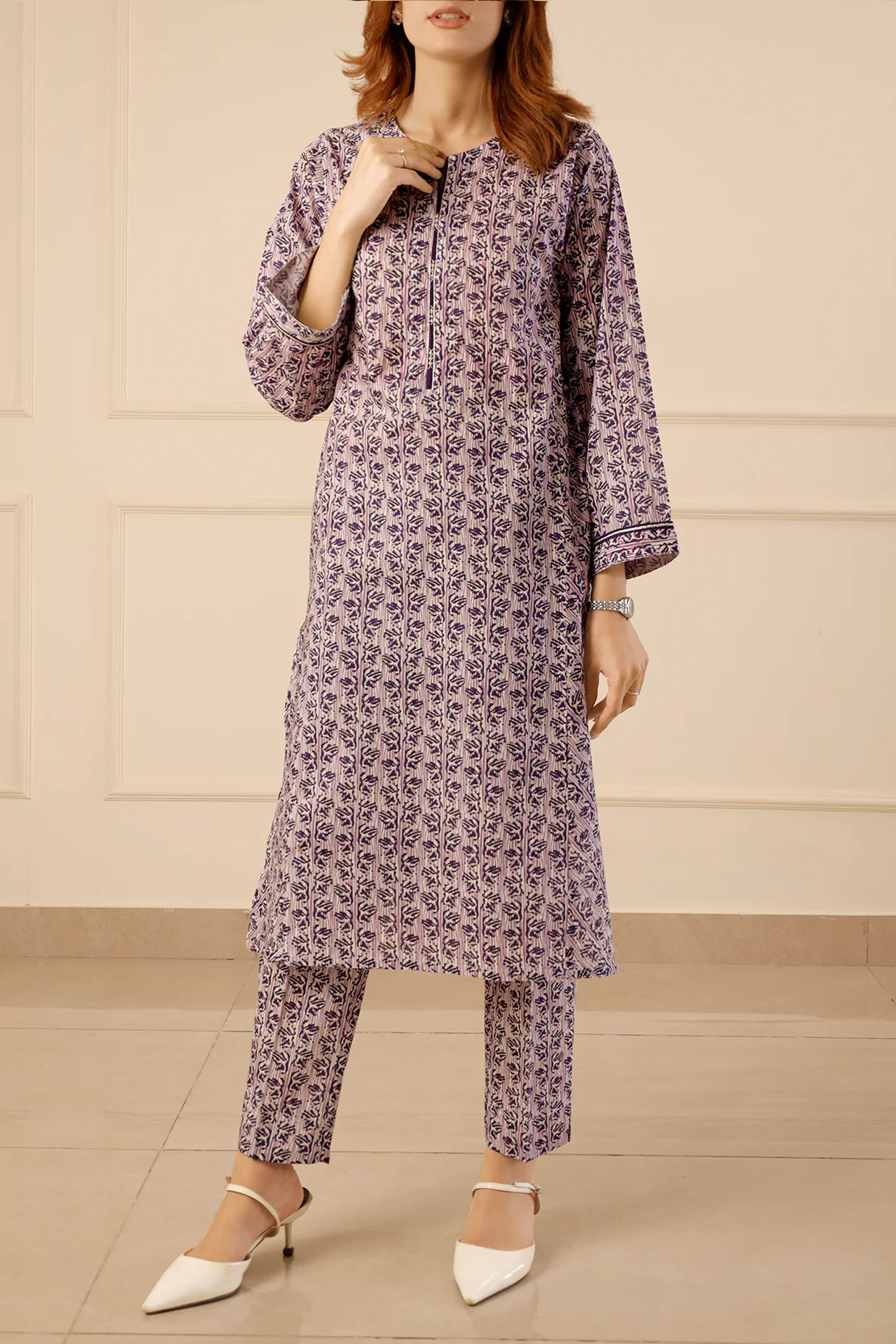 Printed Lawn Stitched 2 Piece (Shirt/Trouser) - Image 3
