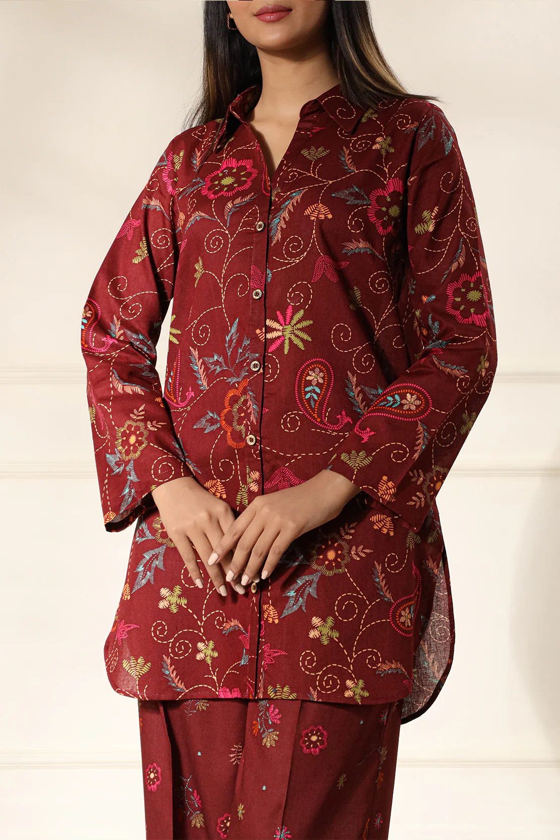 Printed Lawn Stitched 2 Piece (Shirt/Trouser) - Image 4