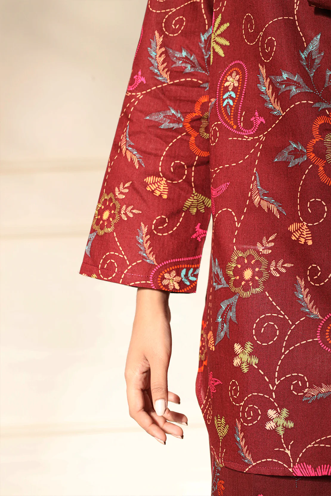 Printed Lawn Stitched 2 Piece (Shirt/Trouser) - Image 7