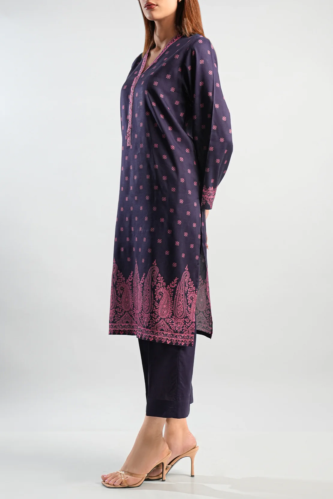 Printed Lawn Stitched 2 Piece (Shirt/Trouser) - Image 4