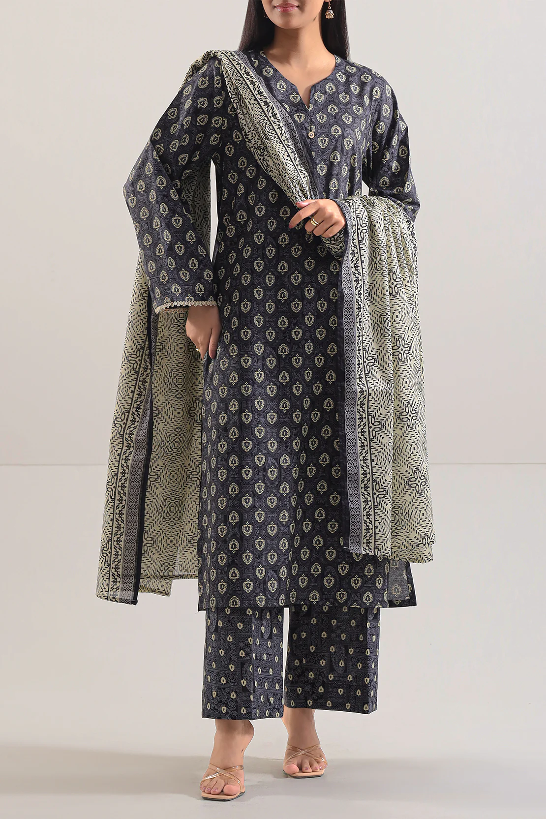 Printed Lawn Stitched 2 Piece (Shirt/Trouser) - Image 3