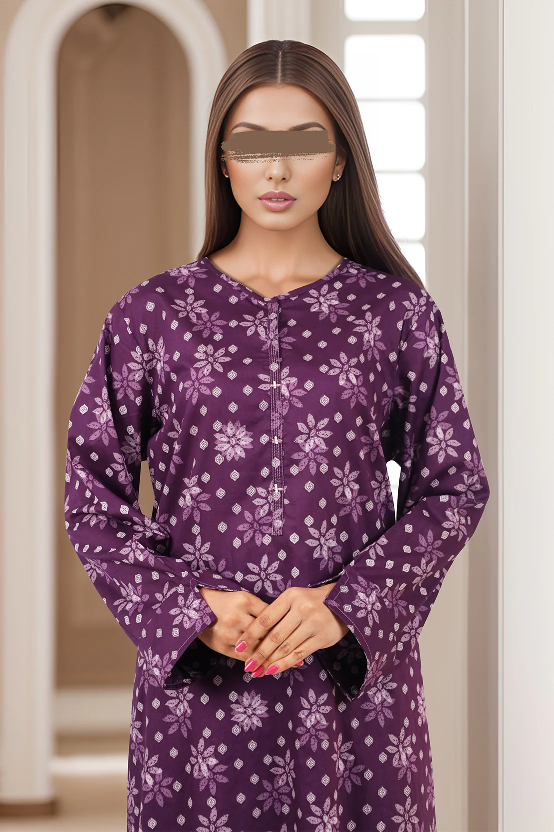 Printed Lawn Stitched 2 Piece (Shirt/Trouser) - Image 3