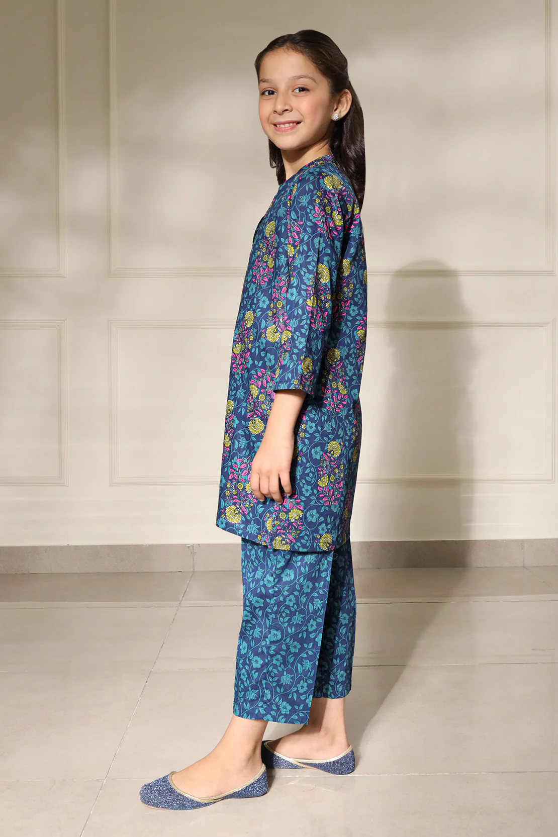 Printed Lawn Stitched 2 Piece (Shirt/Trouser) For Kids - Image 2