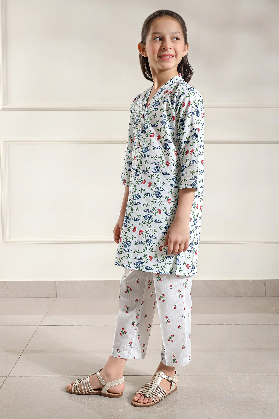 Printed Lawn Stitched 2 Piece (Shirt/Trouser) For Kids - Image 5