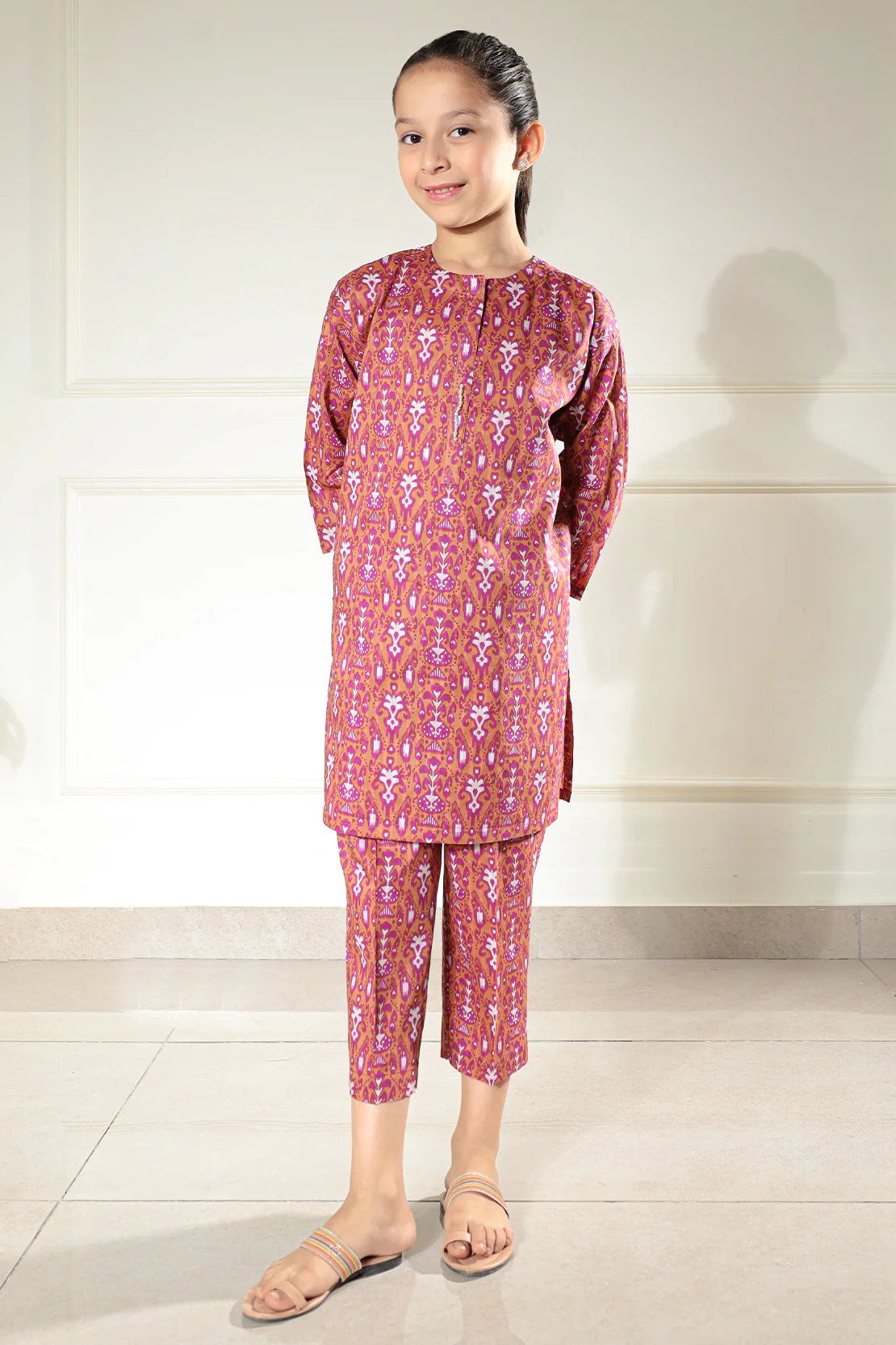 Printed Lawn Stitched 2 Piece (Shirt/Trouser) For Kids - Image 2