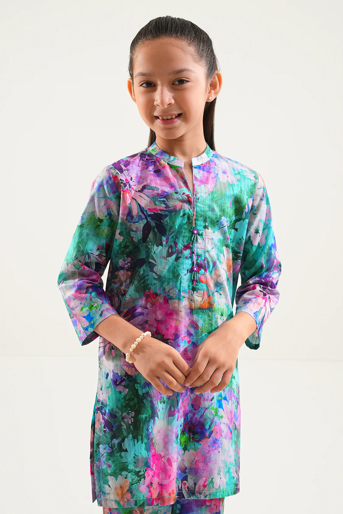 Printed Lawn Stitched 2 Piece (Shirt/Trouser) For Kids - Image 5