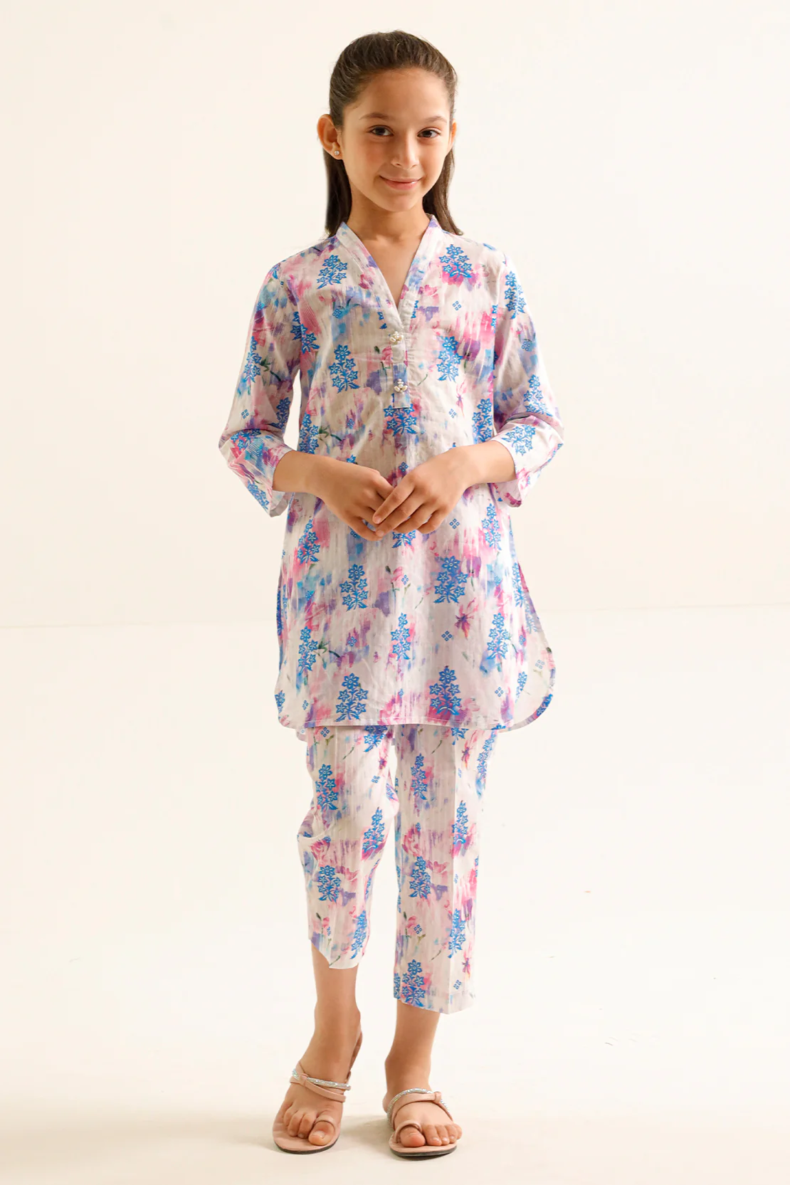 Printed Lawn Stitched 2 Piece (Shirt/Trouser) For Kids