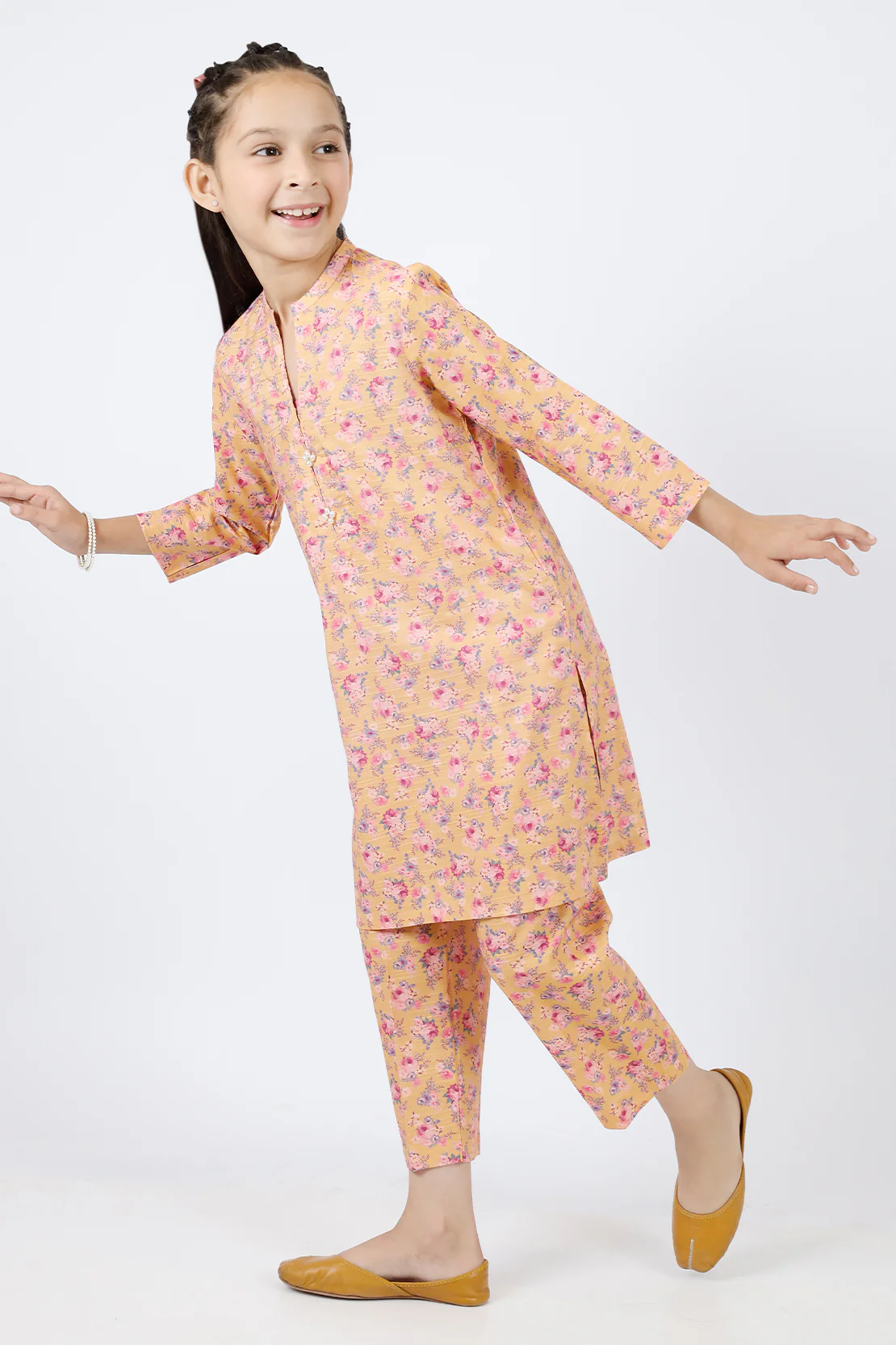 Printed Lawn Stitched 2 Piece (Shirt/Trouser) For Kids - Image 4