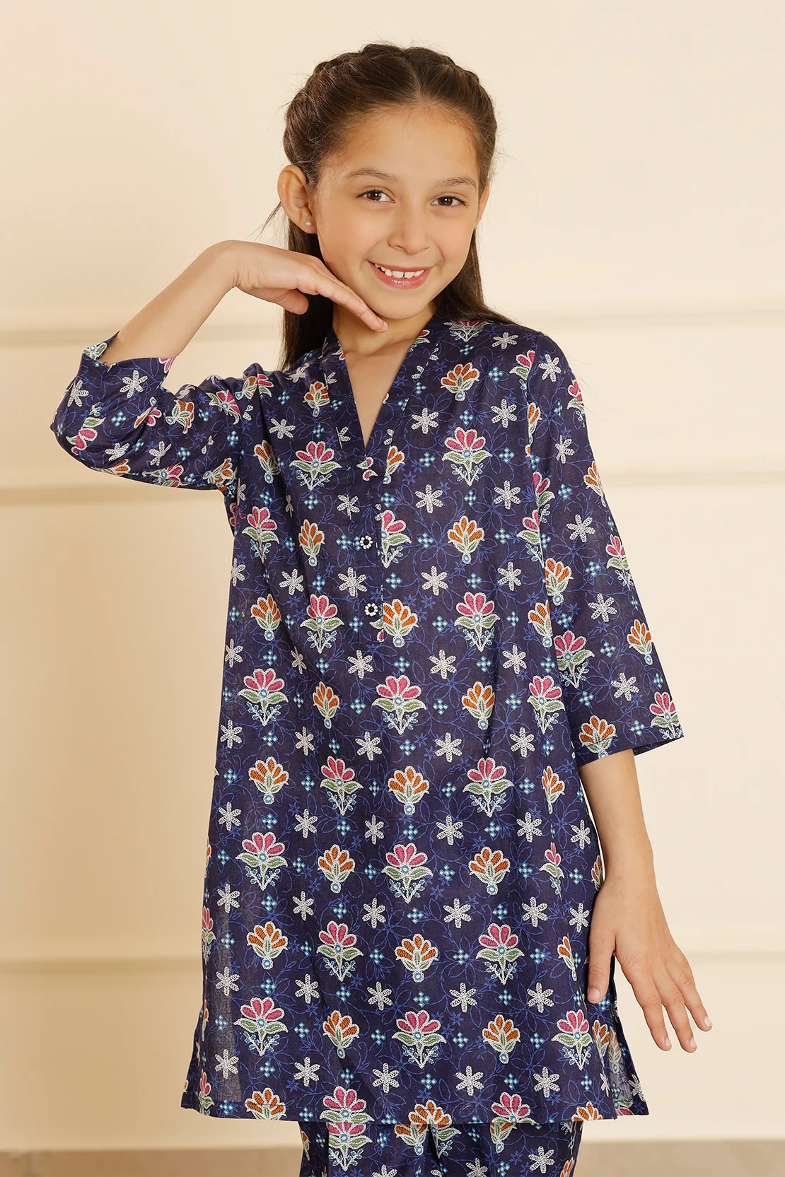 Printed Lawn Stitched 2 Piece (Shirt/Trouser) For Kids - Image 5