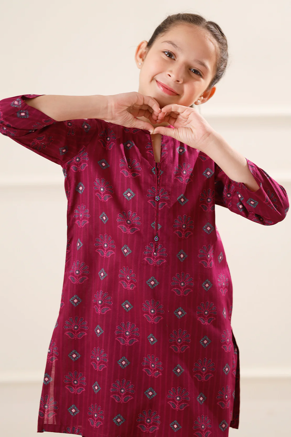 Printed Lawn Stitched 2 Piece (Shirt/Trouser) For Kids