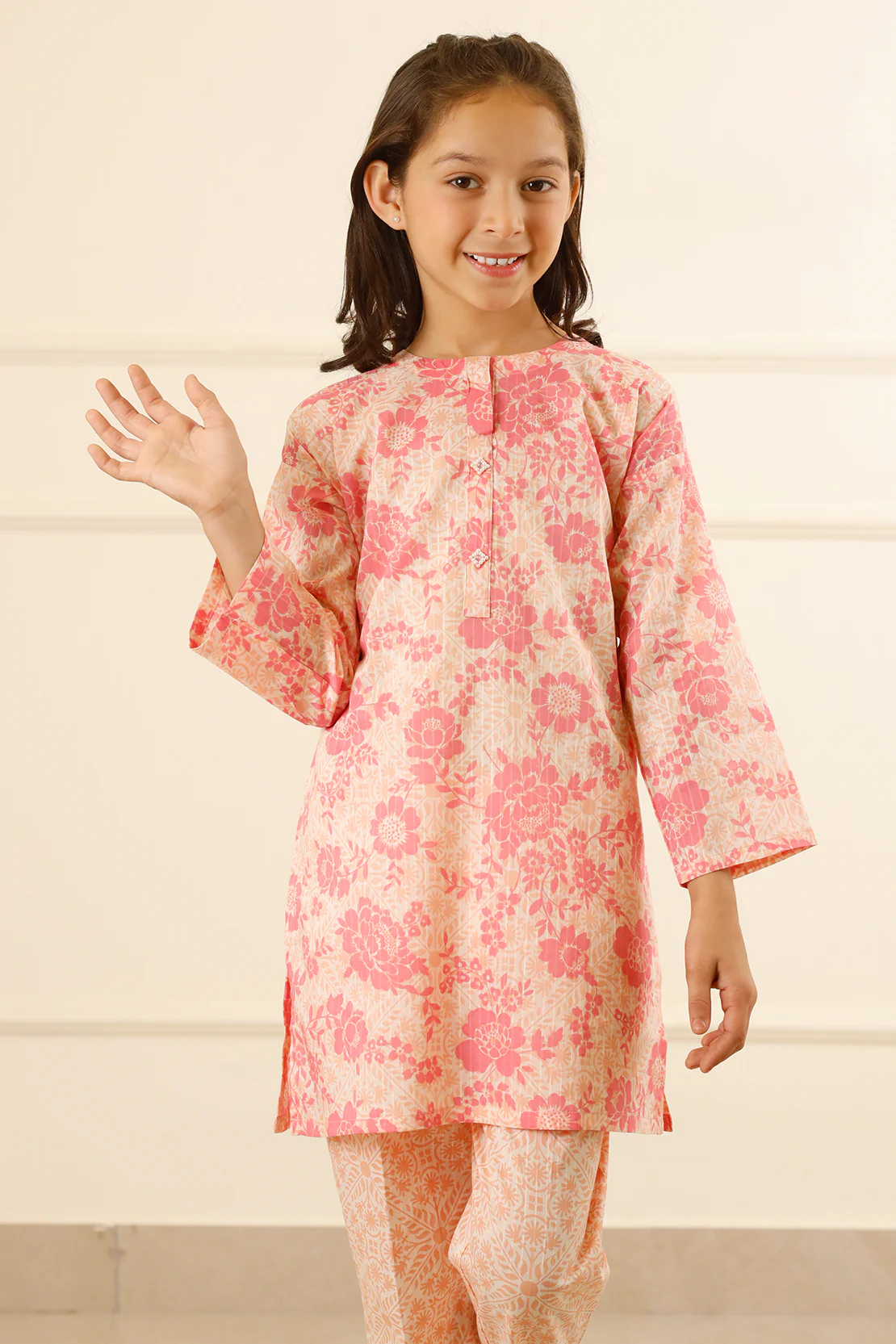 Printed Lawn Stitched 2 Piece (Shirt/Trouser) For Kids - Image 4