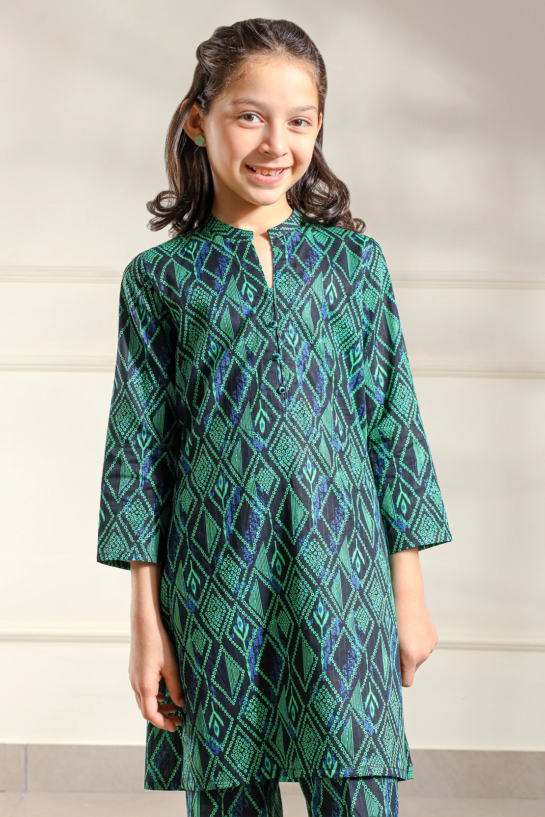 Printed Lawn Stitched 2 Piece (Shirt/Trouser) For Kids