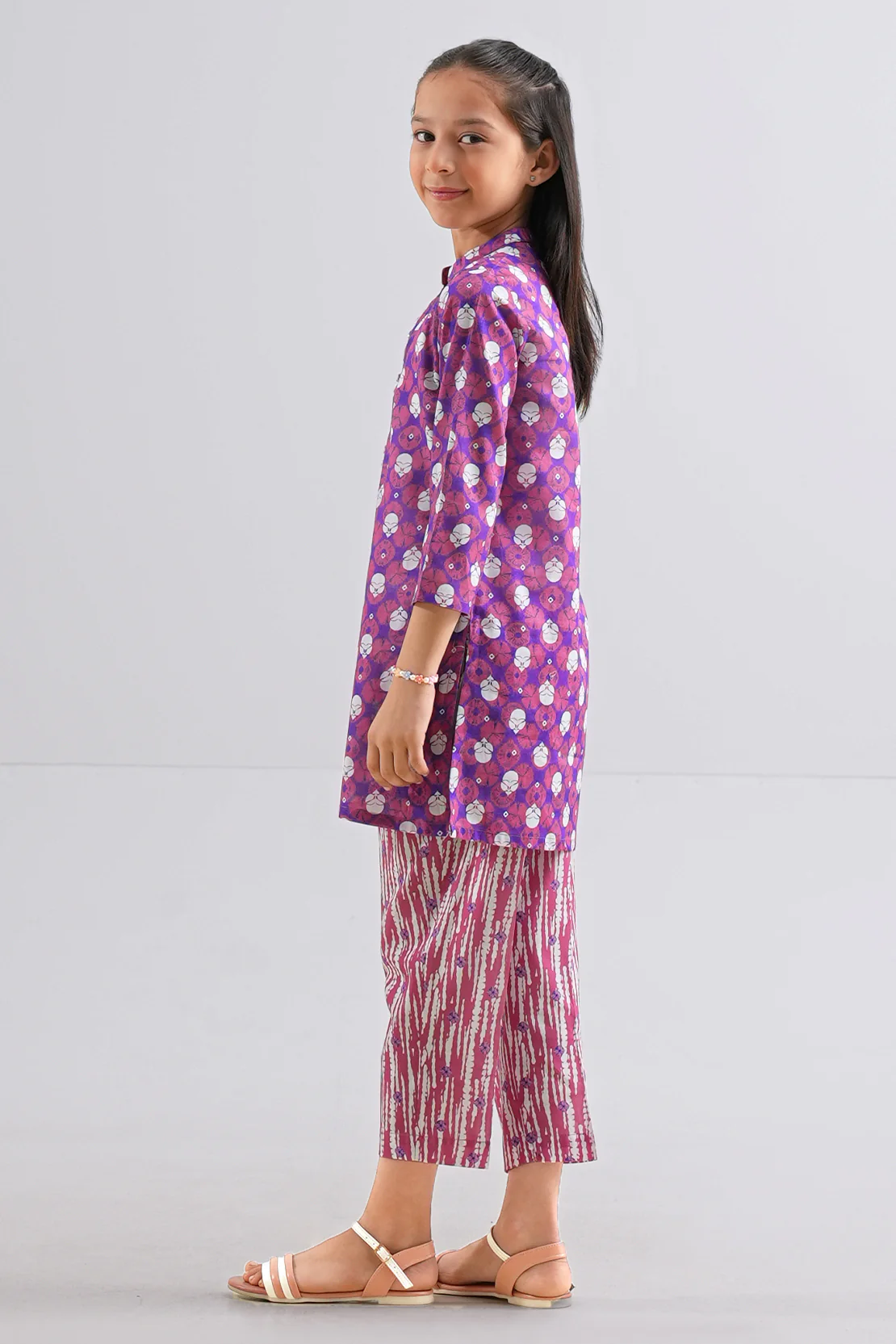 Printed Lawn Stitched 2 Piece (Shirt/Trouser) For Kids - Image 2