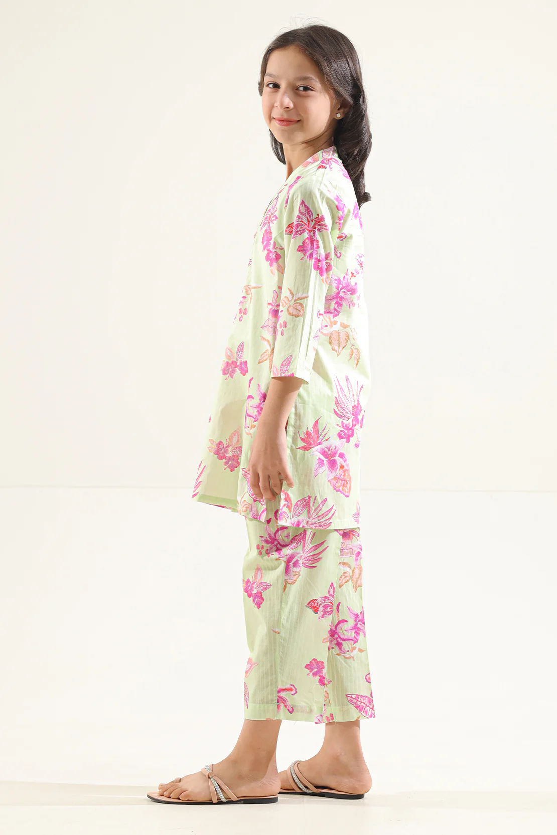 Printed Lawn Stitched 2 Piece (Shirt/Trouser) For Kids - Image 3