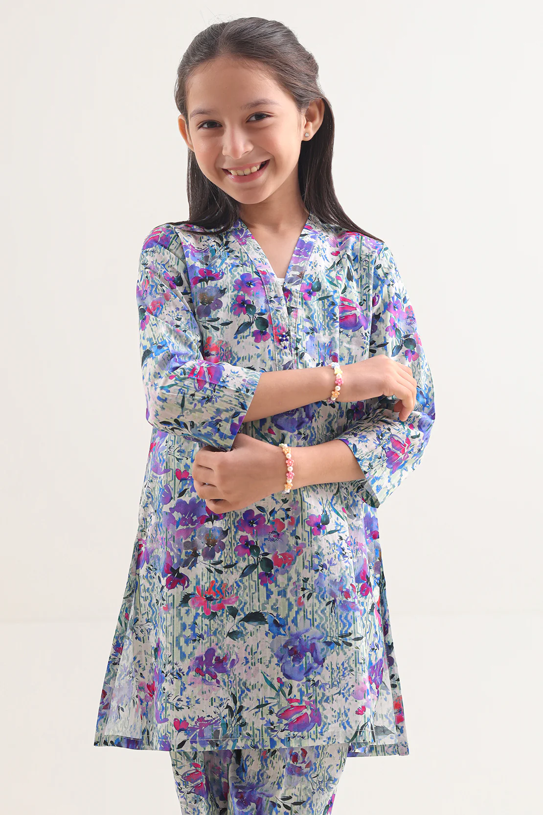 Printed Lawn Stitched 2 Piece (Shirt/Trouser) For Kids - Image 5