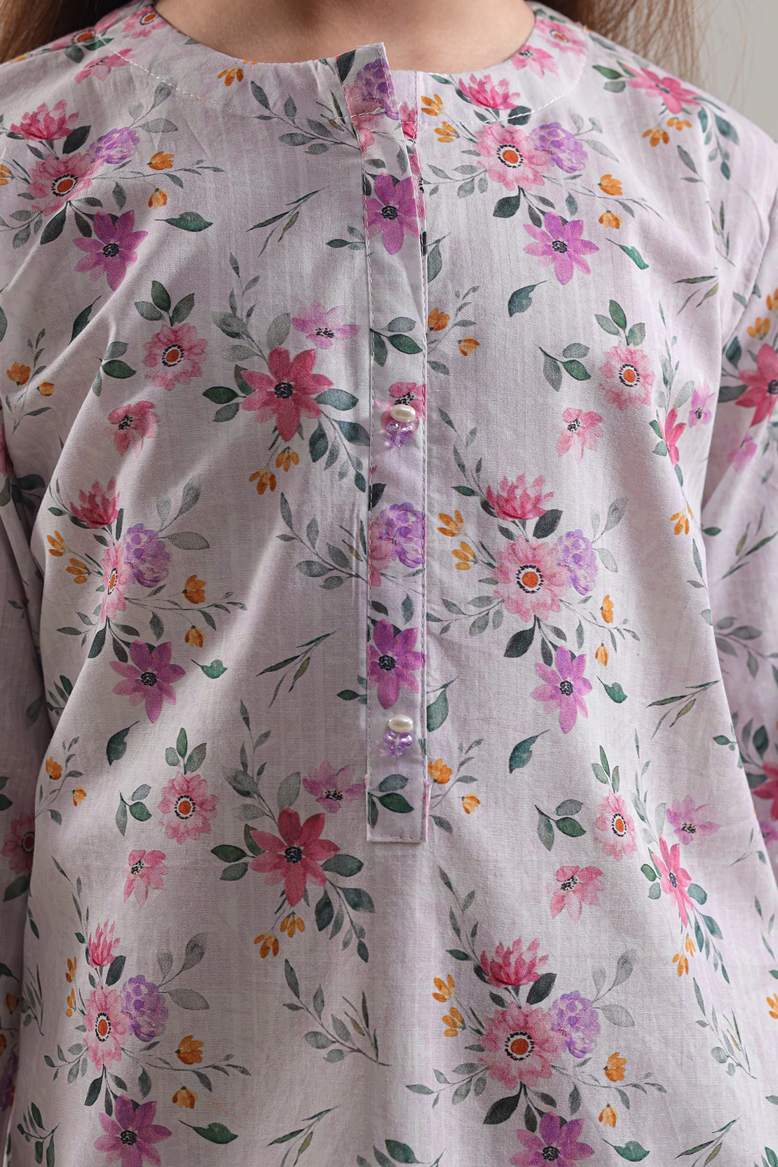 Printed Lawn Stitched 2 Piece (Shirt/Trouser) For Kids - Image 4