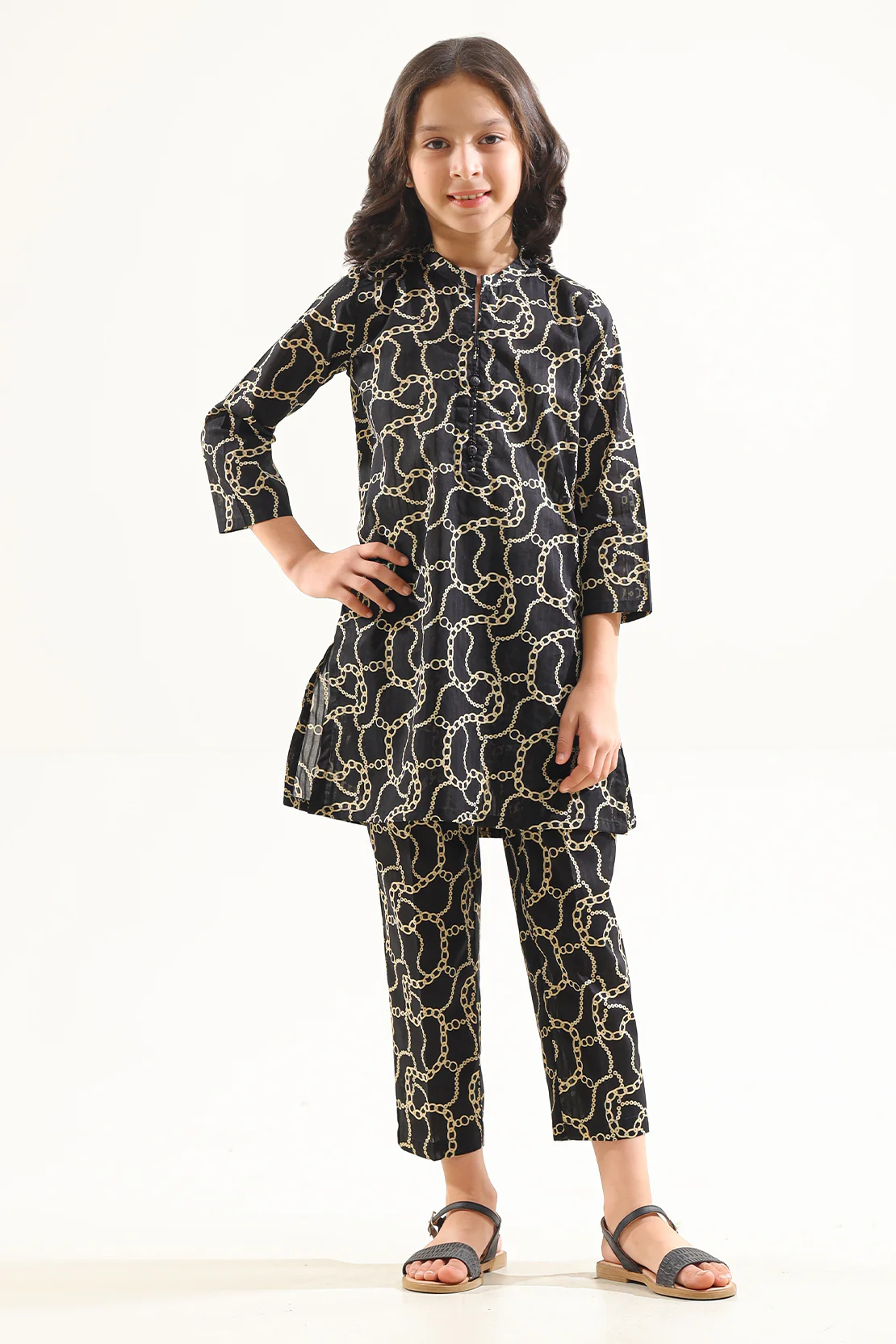 Printed Lawn Stitched 2 Piece (Shirt/Trouser) For Kids
