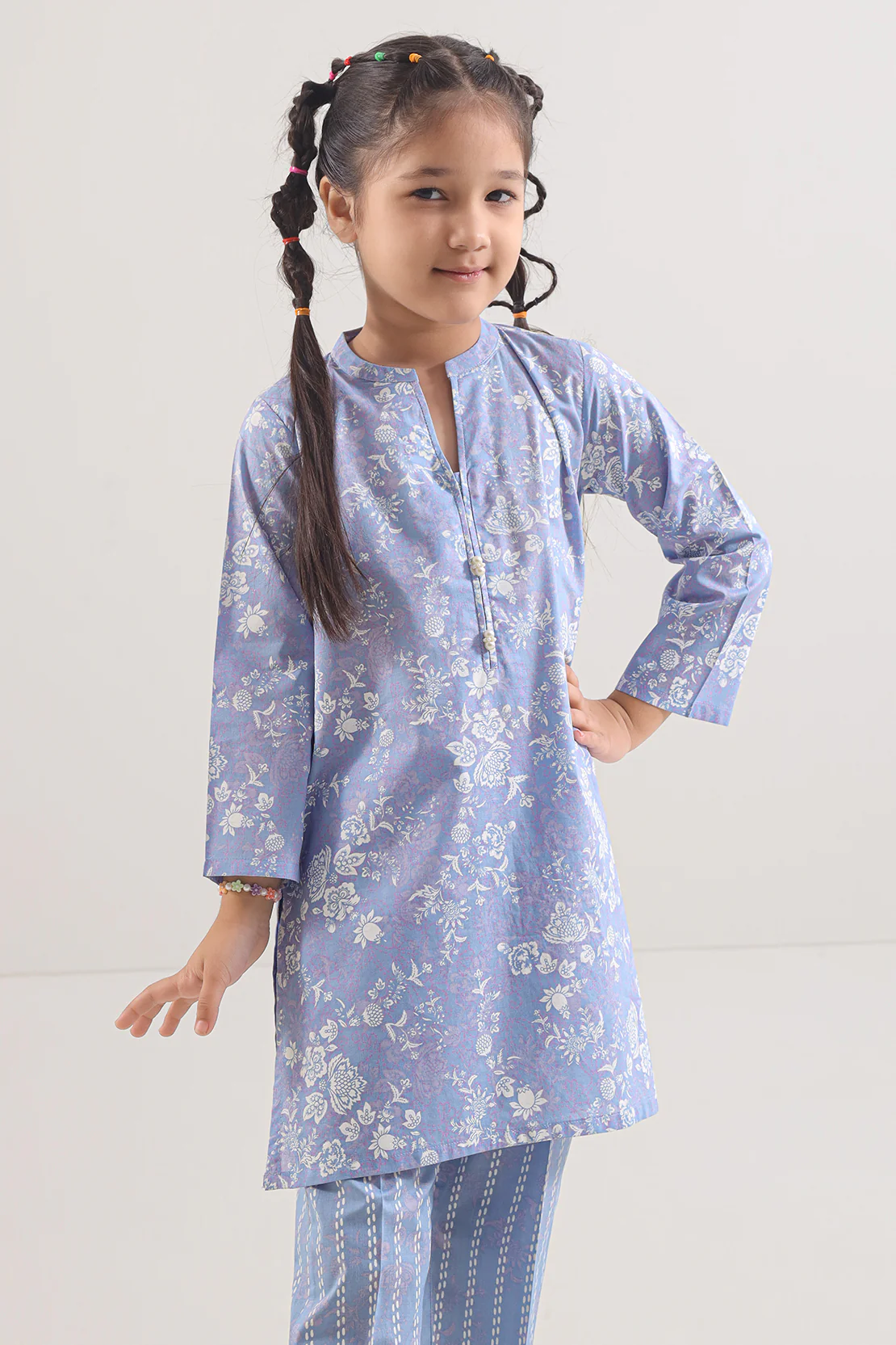 Printed Lawn Stitched 2 Piece (Shirt/Trouser) For Kids - Image 3