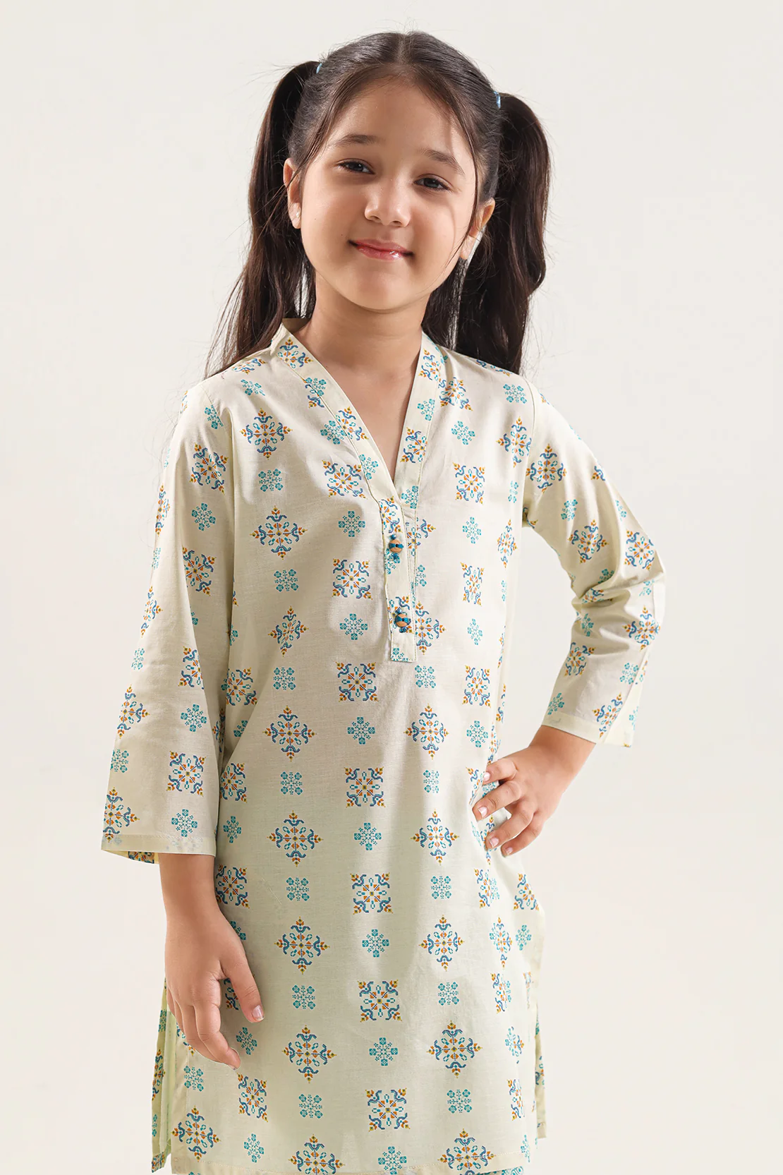 Printed Lawn Stitched 2 Piece (Shirt/Trouser) For Kids - Image 2