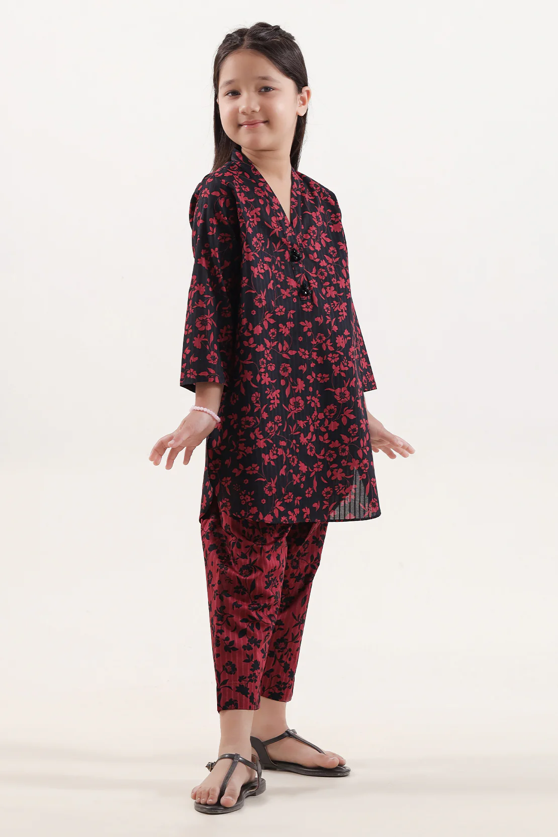 Printed Lawn Stitched 2 Piece (Shirt/Trouser) For Kids