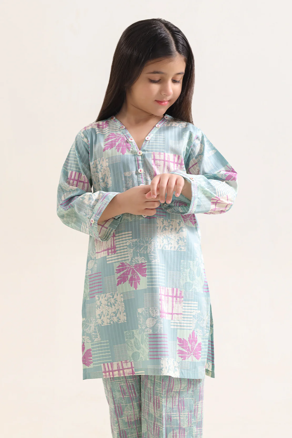 Printed Lawn Stitched 2 Piece (Shirt/Trouser) For Kids - Image 2