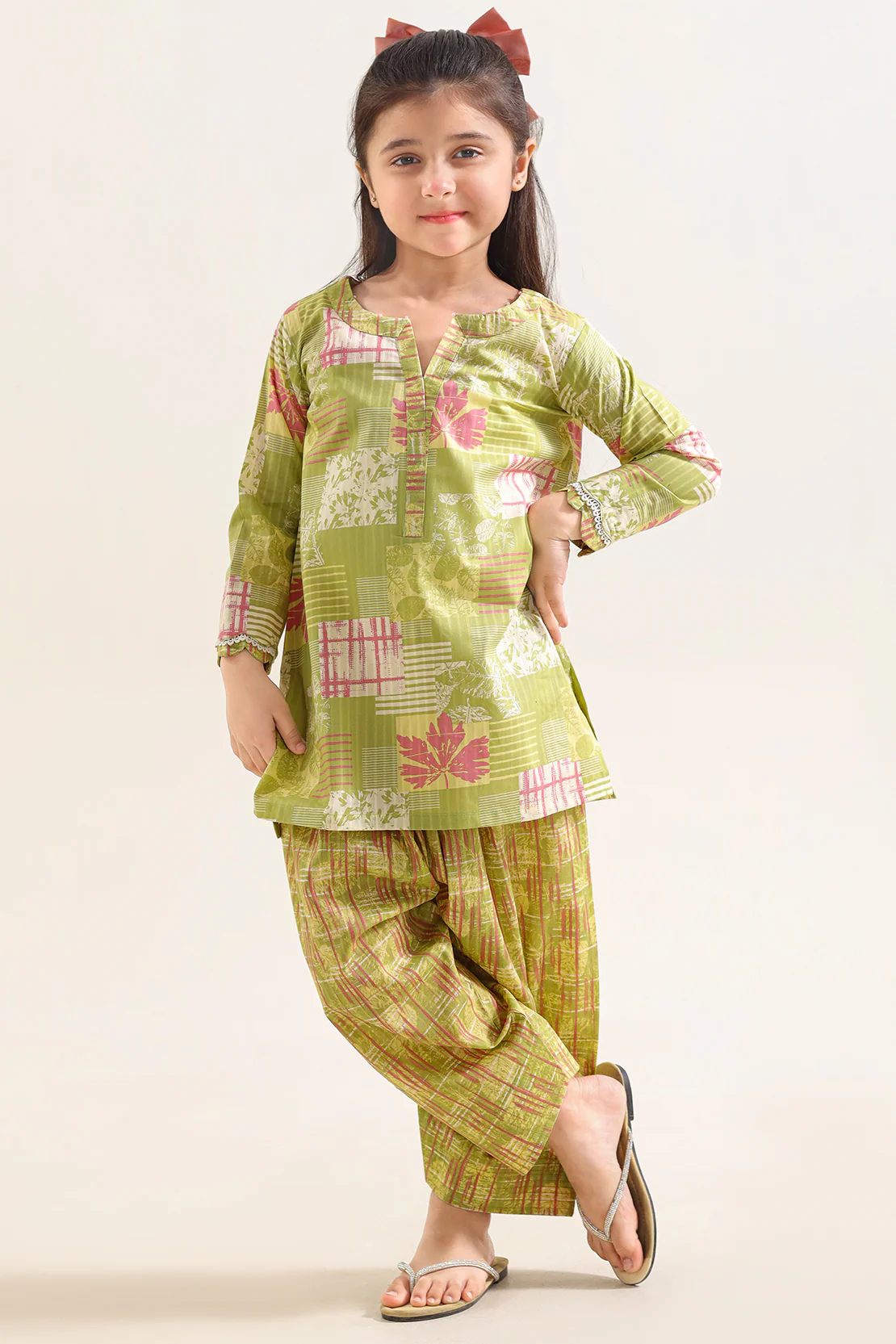 Printed Lawn Stitched 2 Piece (Shirt/Trouser) For Kids