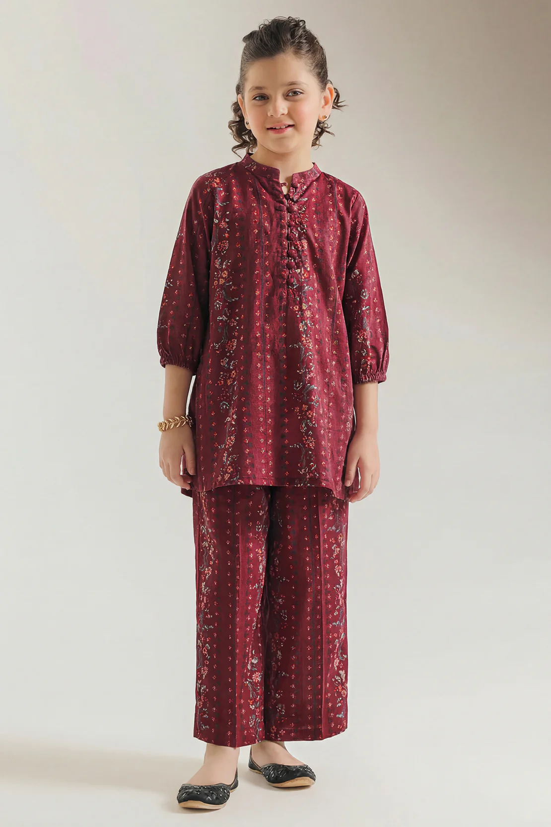 Printed Lawn Stitched 2 Piece (Shirt/Trouser) For Kids - Image 2