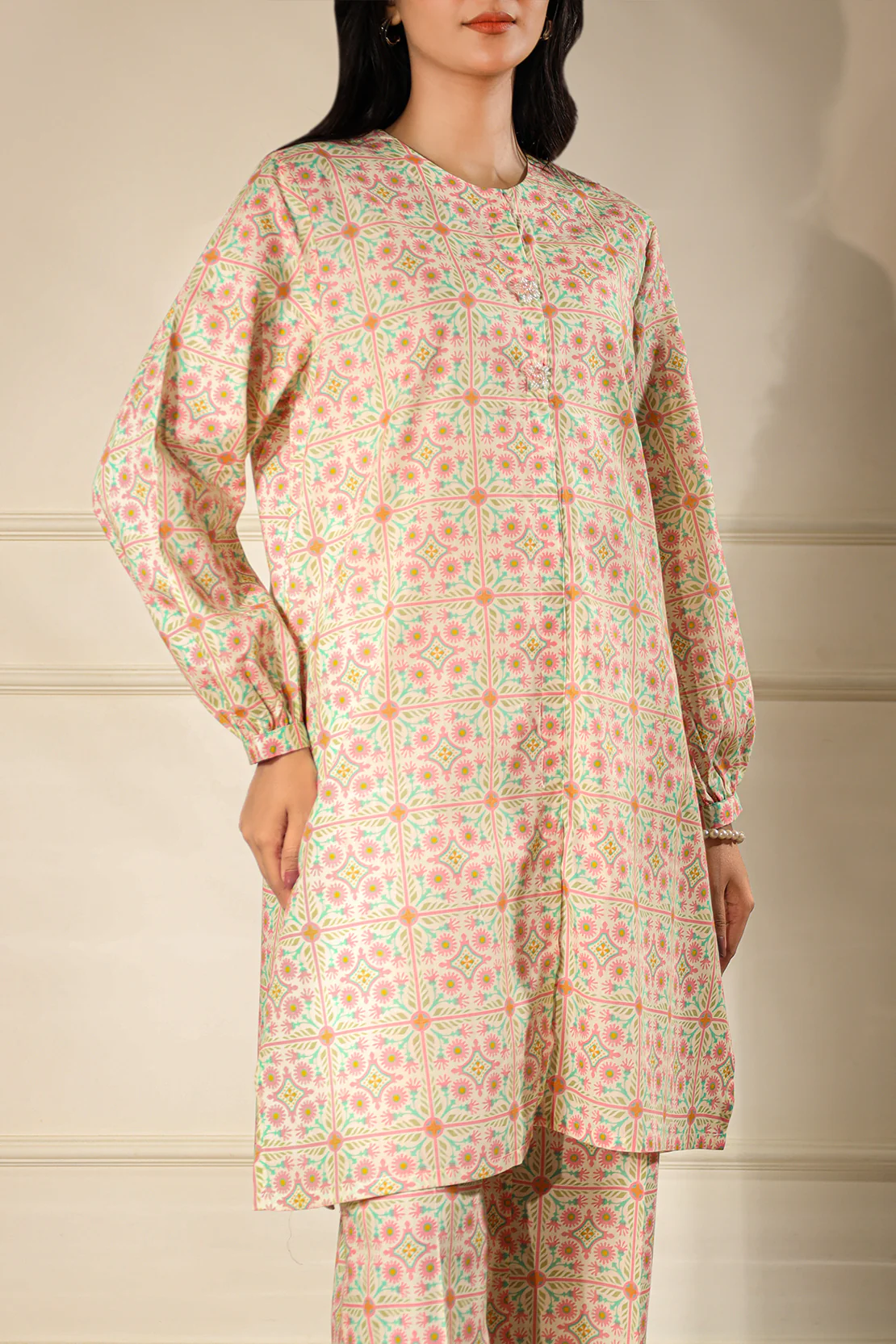 Printed Lawn Stitched 2 Piece (Shirt/Trouser) - Image 3