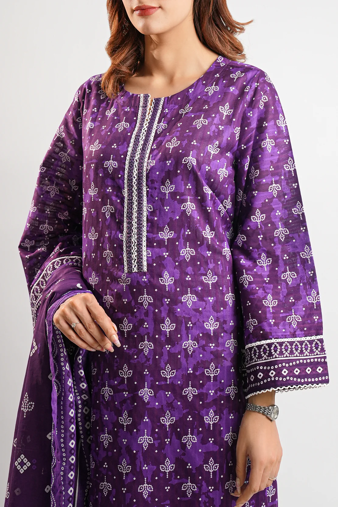 Printed Lawn Stitched 2 Piece (Shirt/Trouser) - Image 5