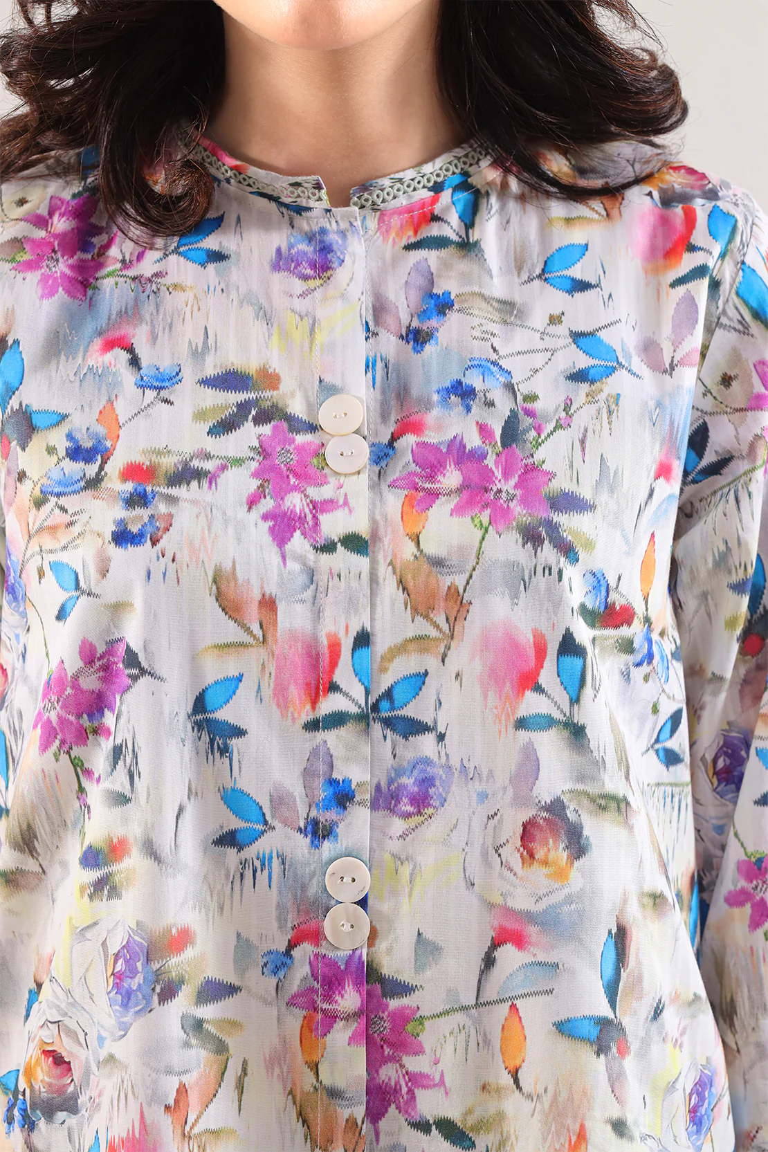 Printed Lawn Stitched 2 Piece (Shirt/Trouser) - Image 4