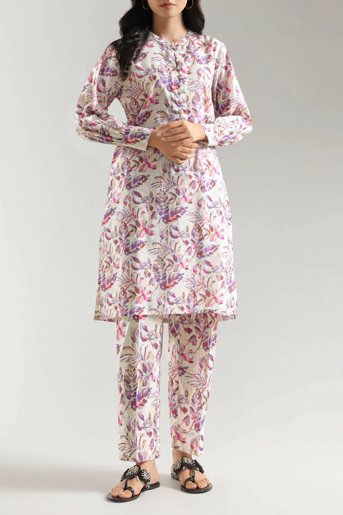 Printed Lawn Stitched 2 Piece (Shirt/Trouser)