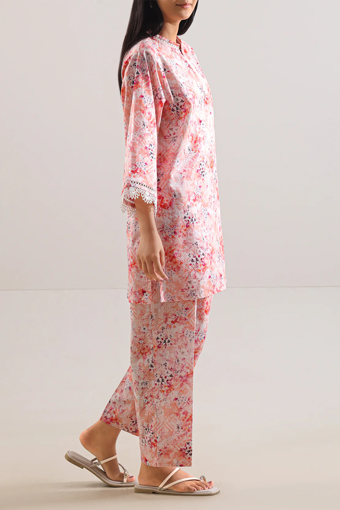 Printed Lawn Stitched 2 Piece (Shirt/Trouser) - Image 2
