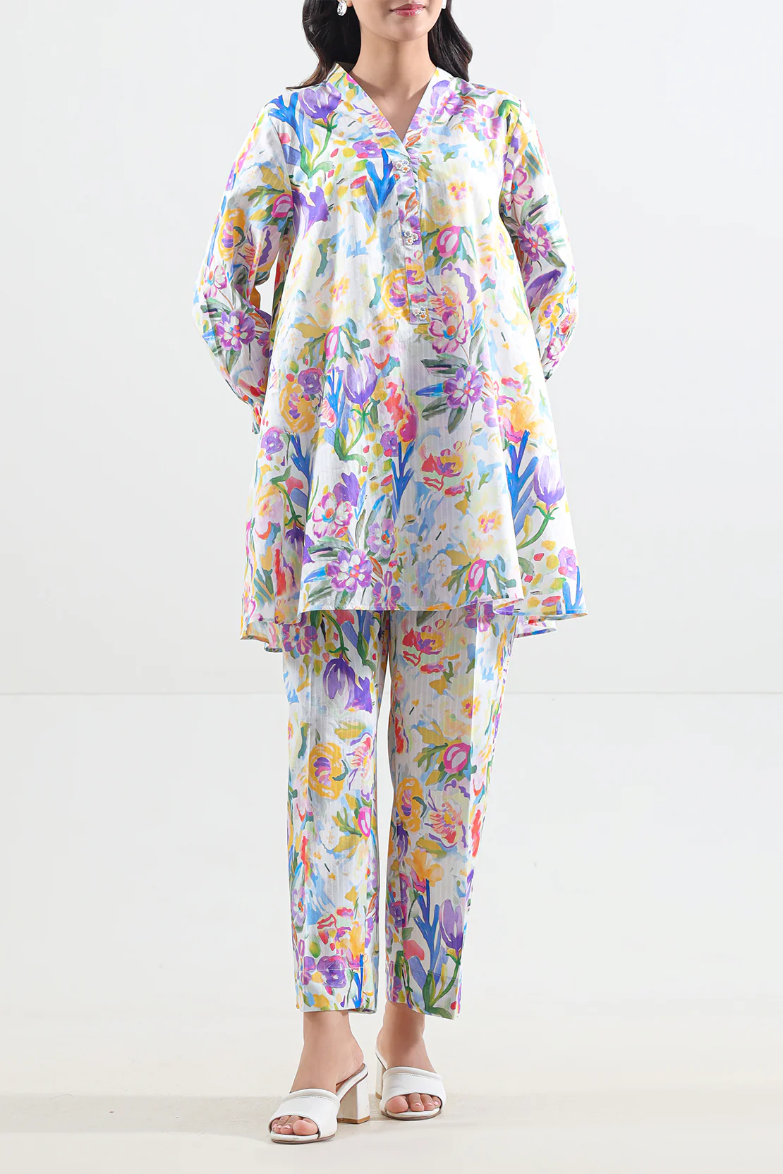 Printed Lawn Stitched 2 Piece (Shirt/Trouser)