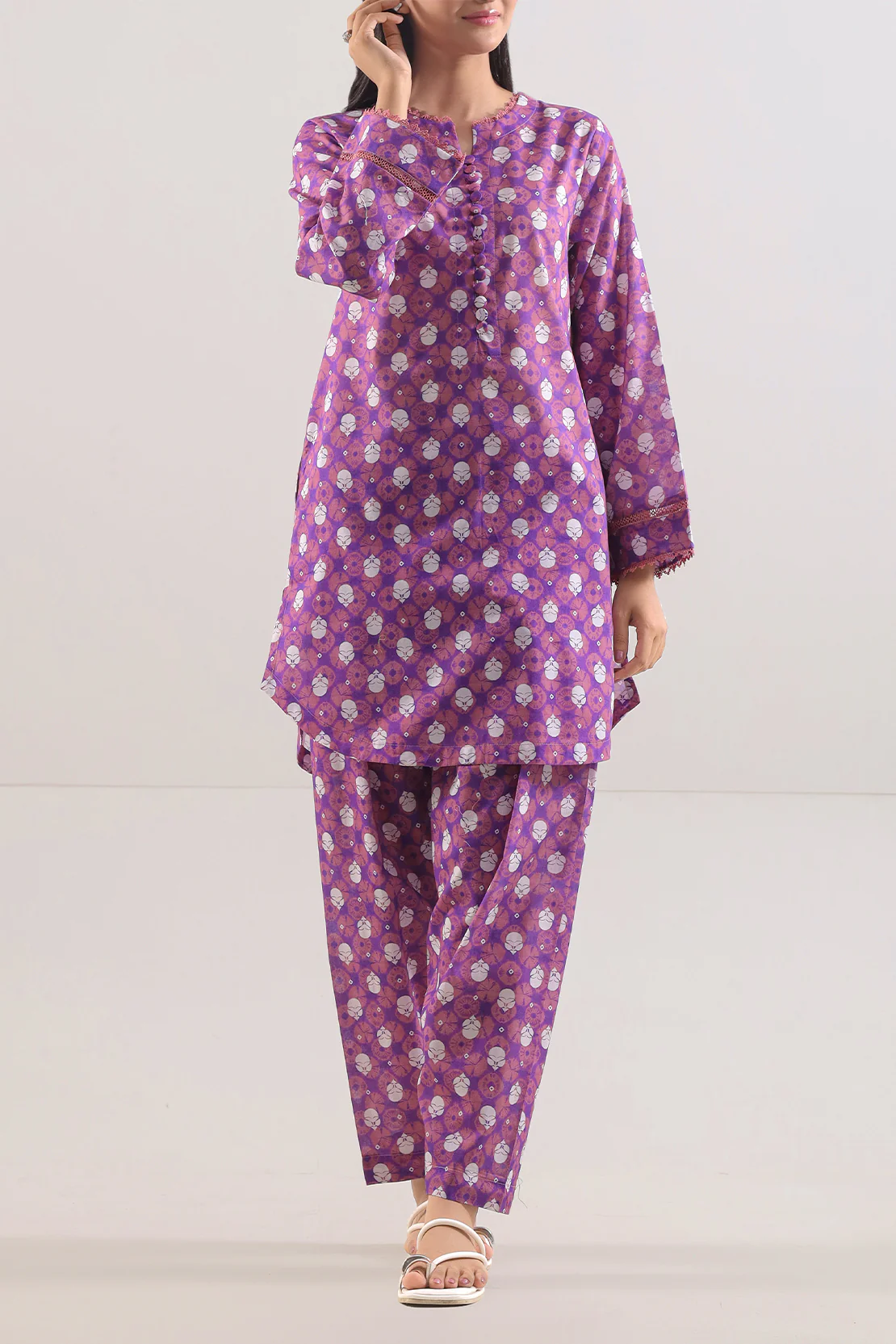 Printed Lawn Stitched 2 Piece (Shirt/Trouser)