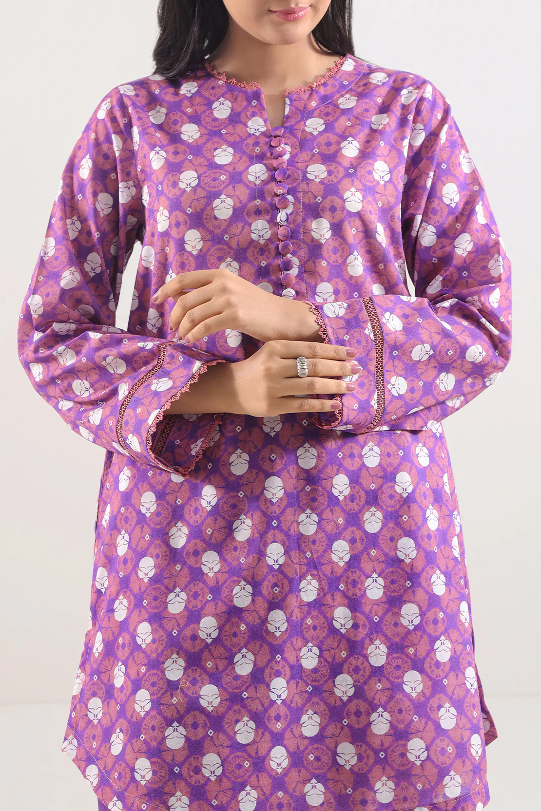 Printed Lawn Stitched 2 Piece (Shirt/Trouser) - Image 2