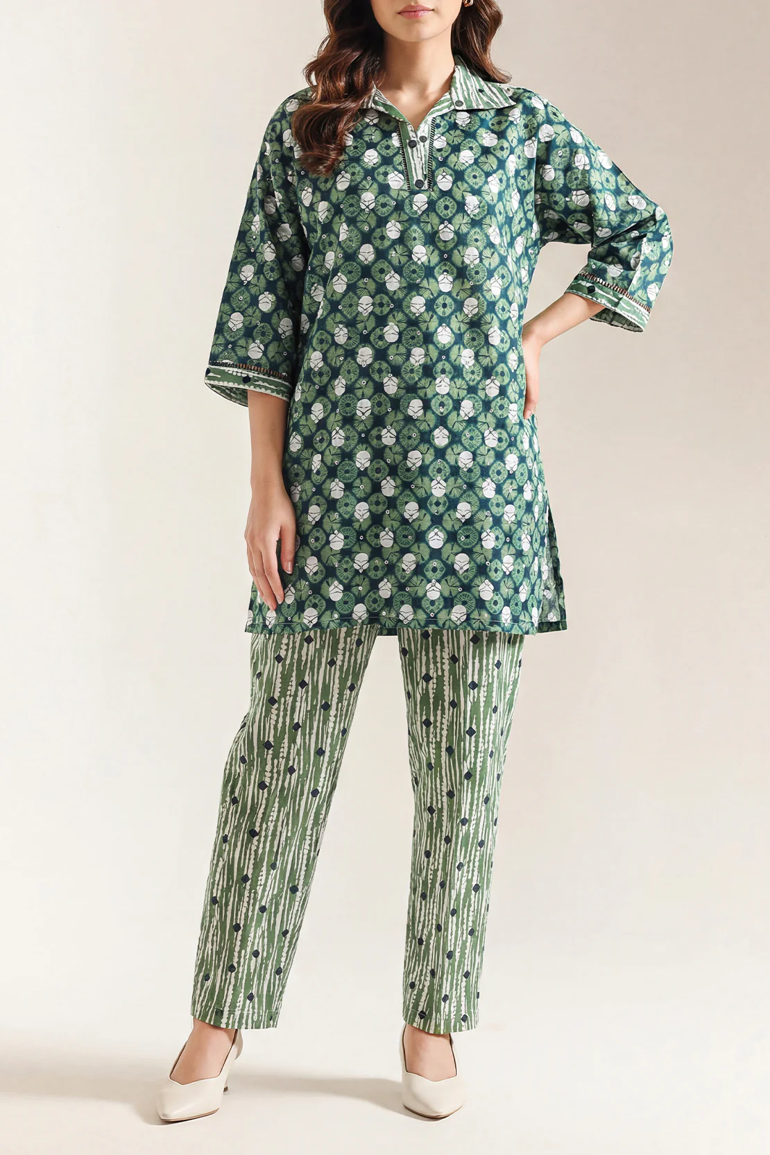Printed Lawn Stitched 2 Piece (Shirt/Trouser)