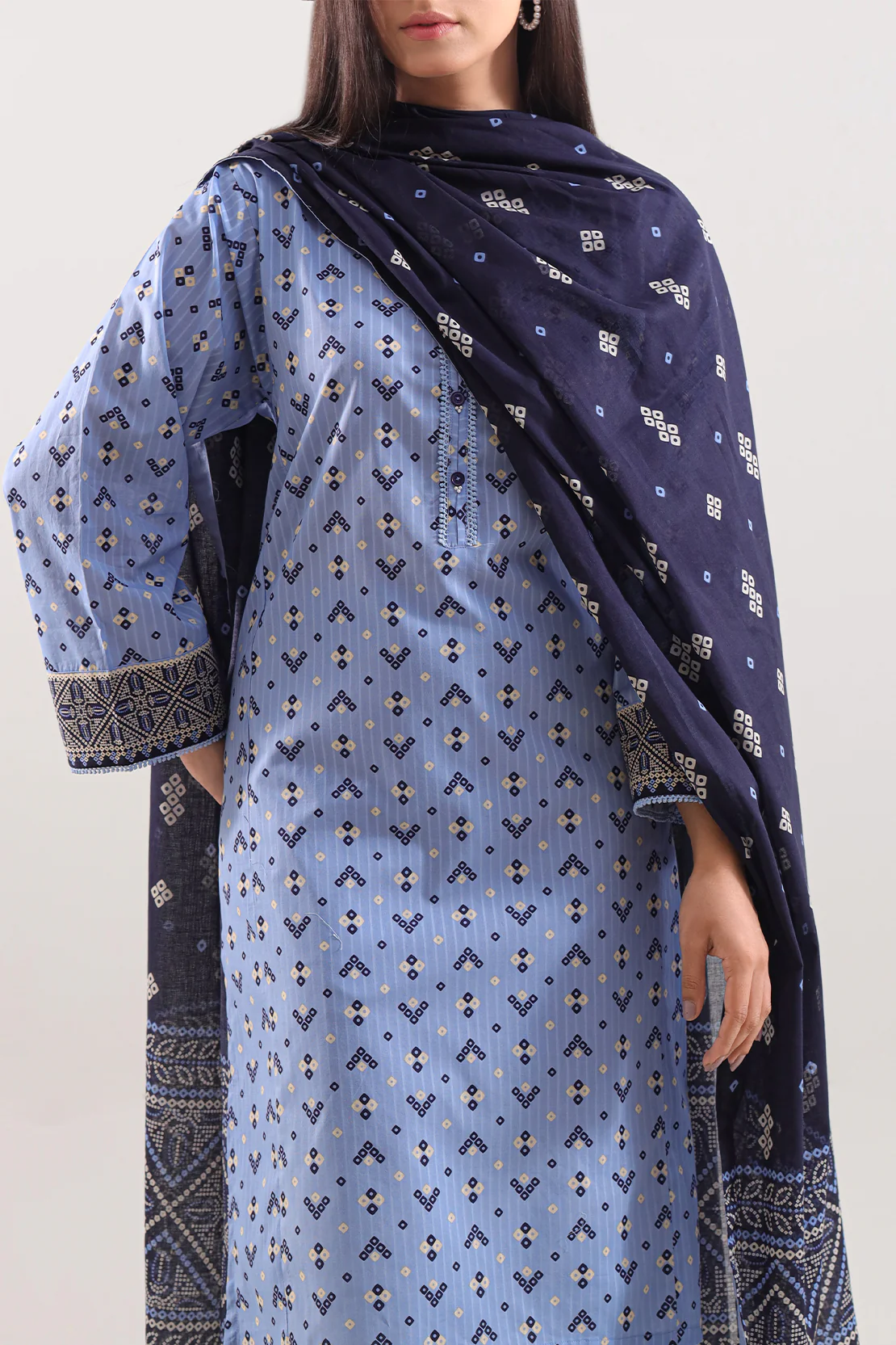 Printed Lawn Stitched 2 Piece (Shirt/Trouser) - Image 2
