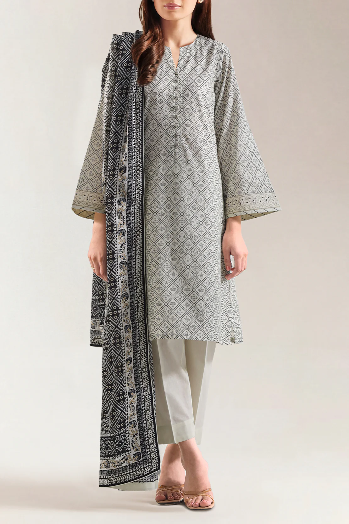 Printed Lawn Stitched 2 Piece (Shirt/Trouser)