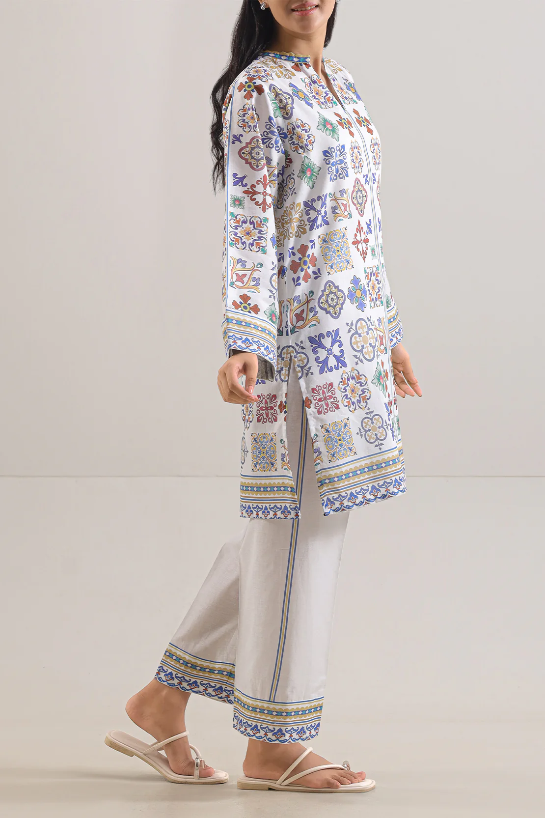 Printed Lawn Stitched 2 Piece (Shirt/Trouser) - Image 3