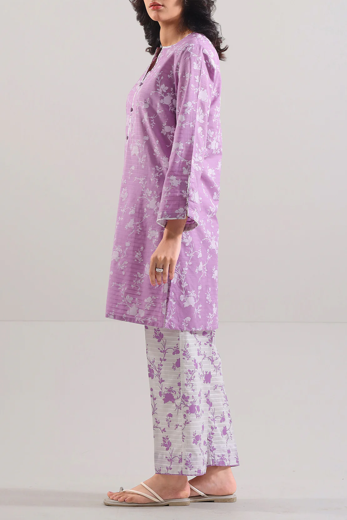Printed Lawn Stitched 2 Piece (Shirt/Trouser) - Image 3