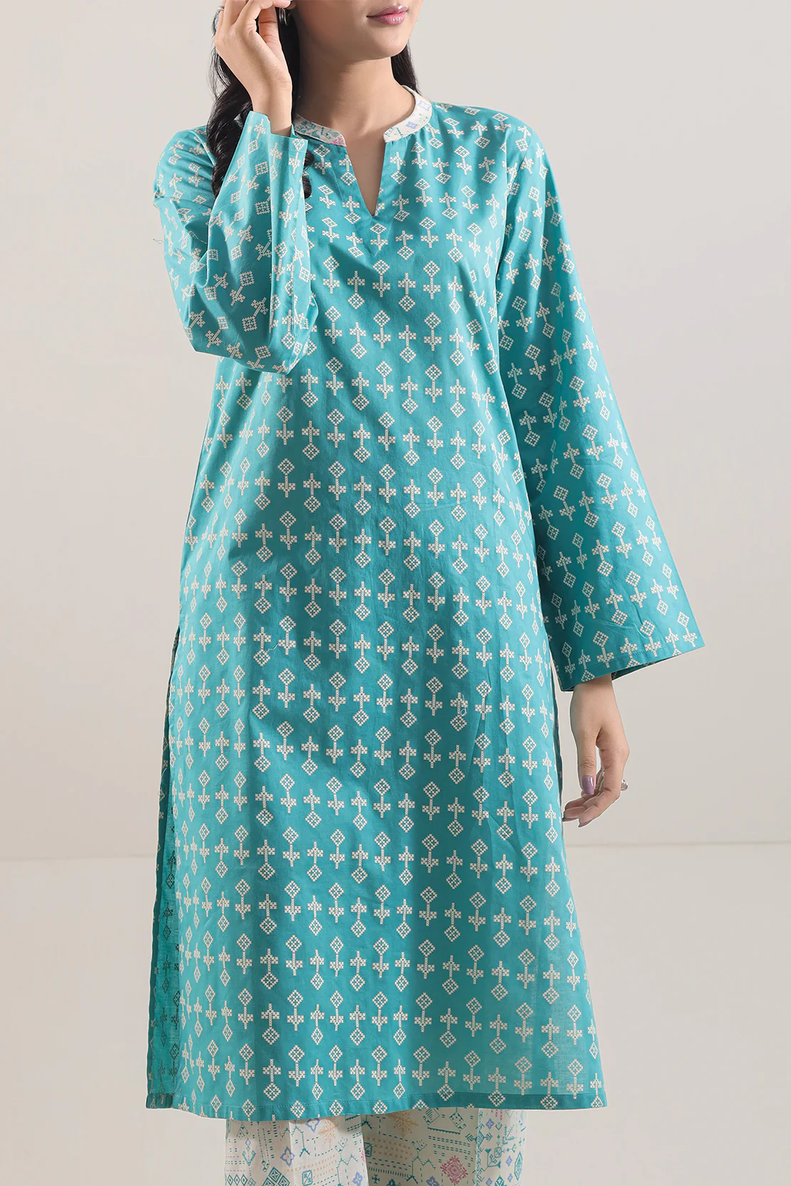 Printed Lawn Stitched 2 Piece (Shirt/Trouser) - Image 2